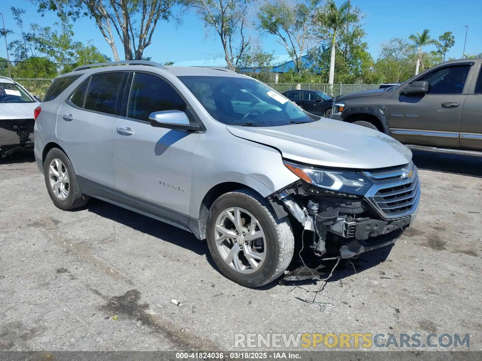 1 Photograph of a damaged car 2GNAXNEV7L6134492 CHEVROLET EQUINOX 2020