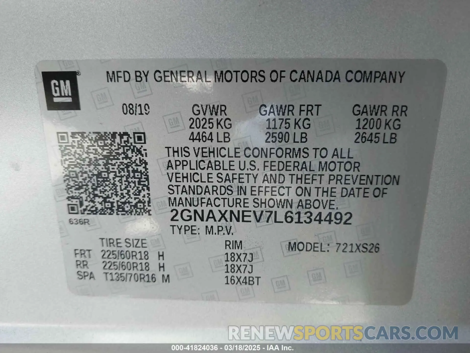 9 Photograph of a damaged car 2GNAXNEV7L6134492 CHEVROLET EQUINOX 2020