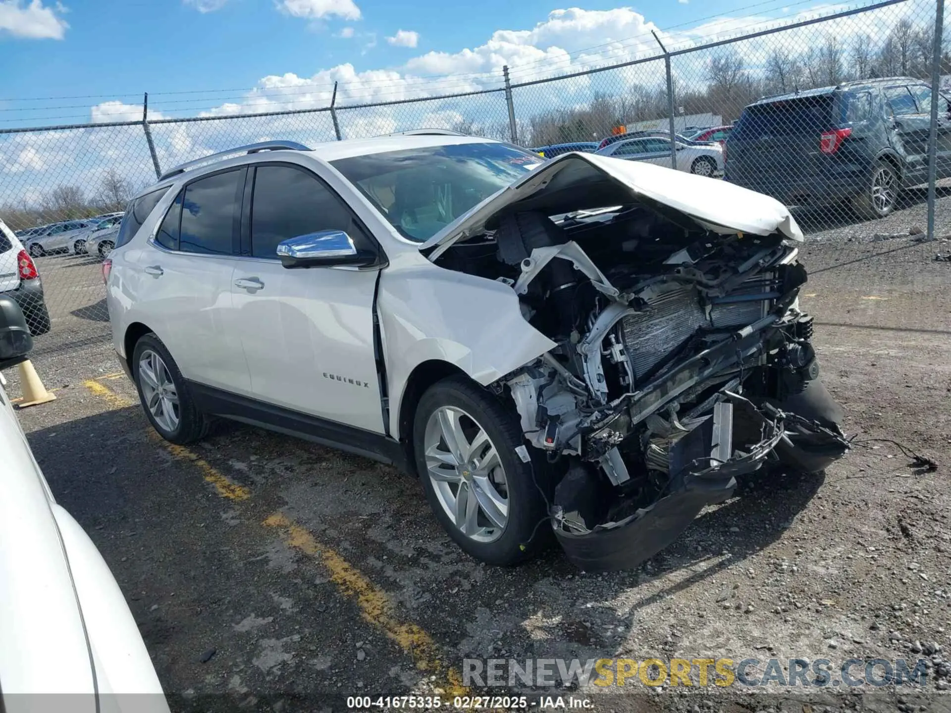 1 Photograph of a damaged car 2GNAXNEV7L6175592 CHEVROLET EQUINOX 2020