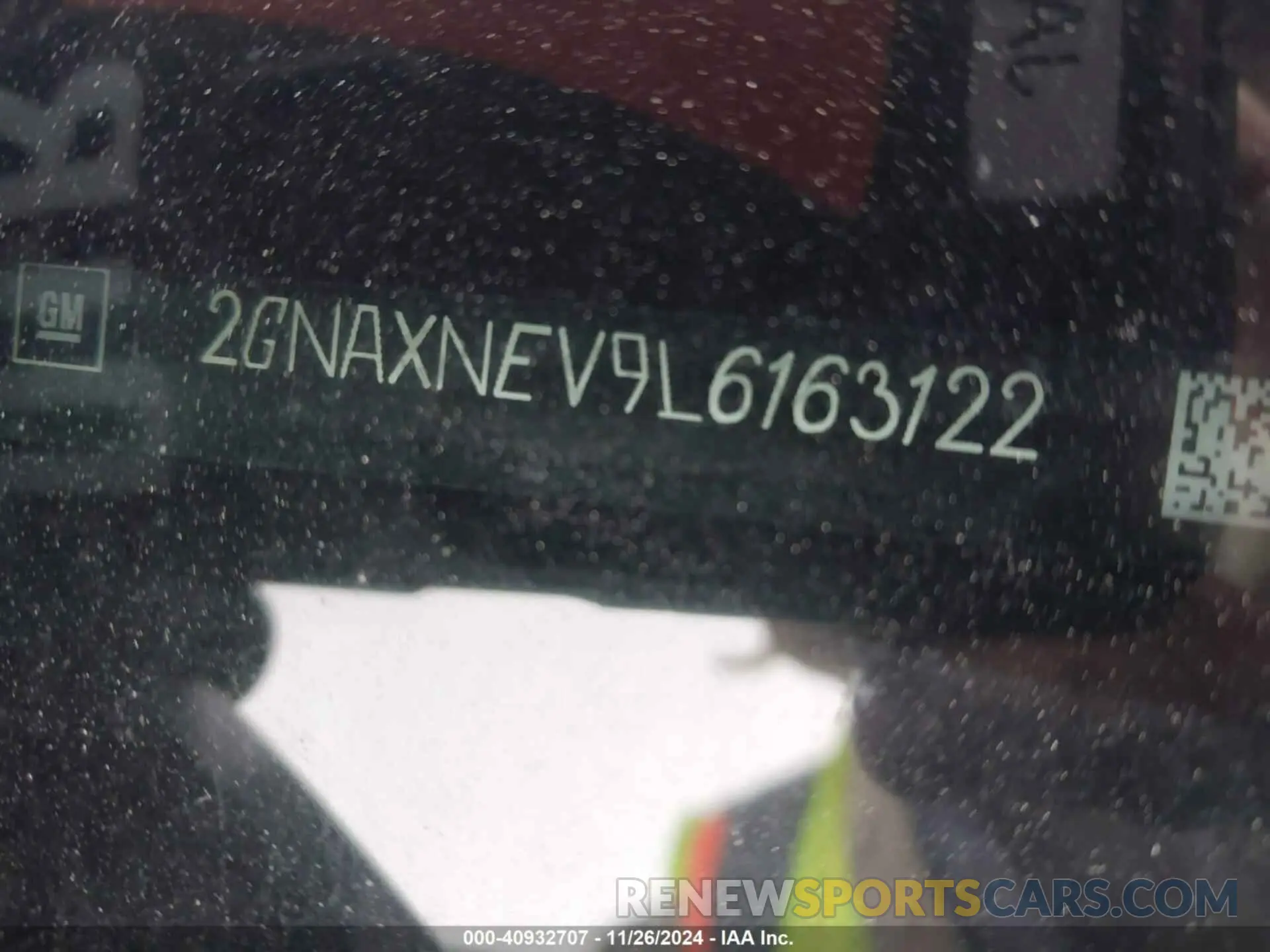 9 Photograph of a damaged car 2GNAXNEV9L6163122 CHEVROLET EQUINOX 2020