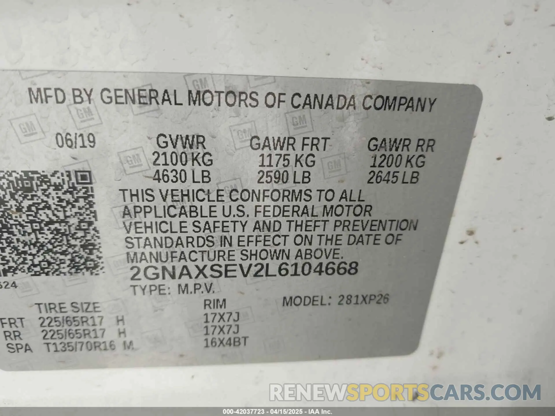 9 Photograph of a damaged car 2GNAXSEV2L6104668 CHEVROLET EQUINOX 2020