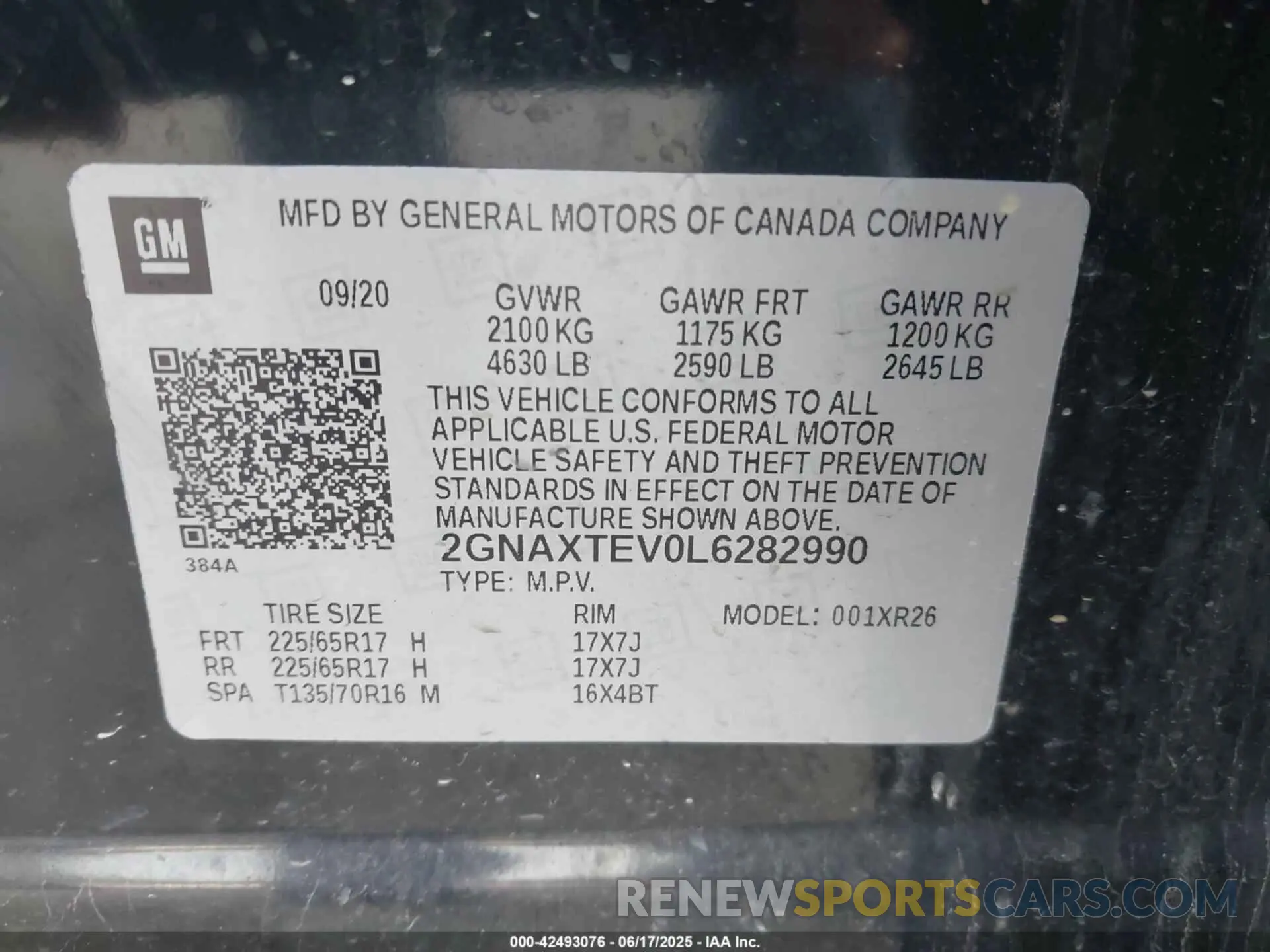 9 Photograph of a damaged car 2GNAXTEV0L6282990 CHEVROLET EQUINOX 2020