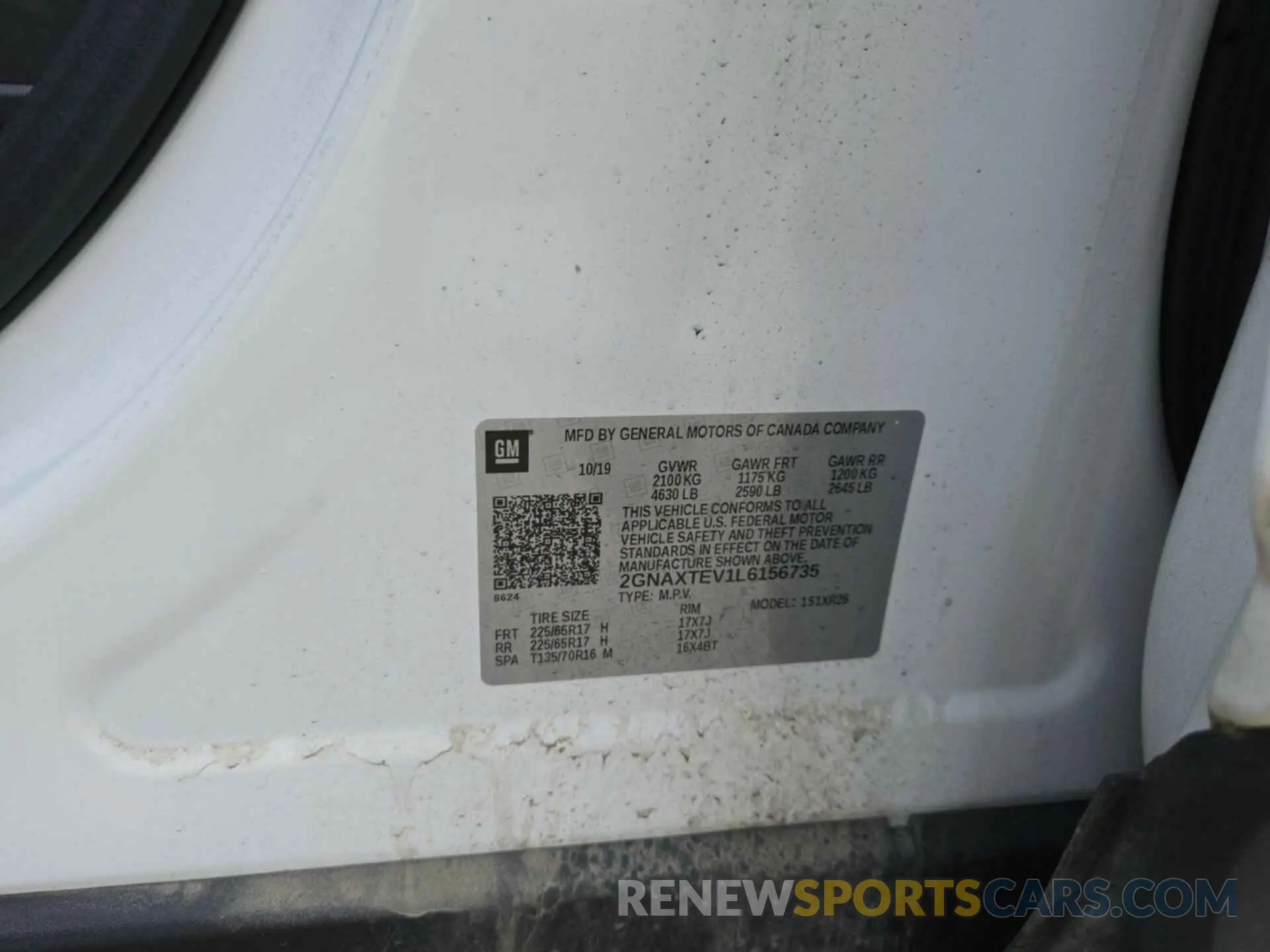 36 Photograph of a damaged car 2GNAXTEV1L6156735 CHEVROLET EQUINOX 2020