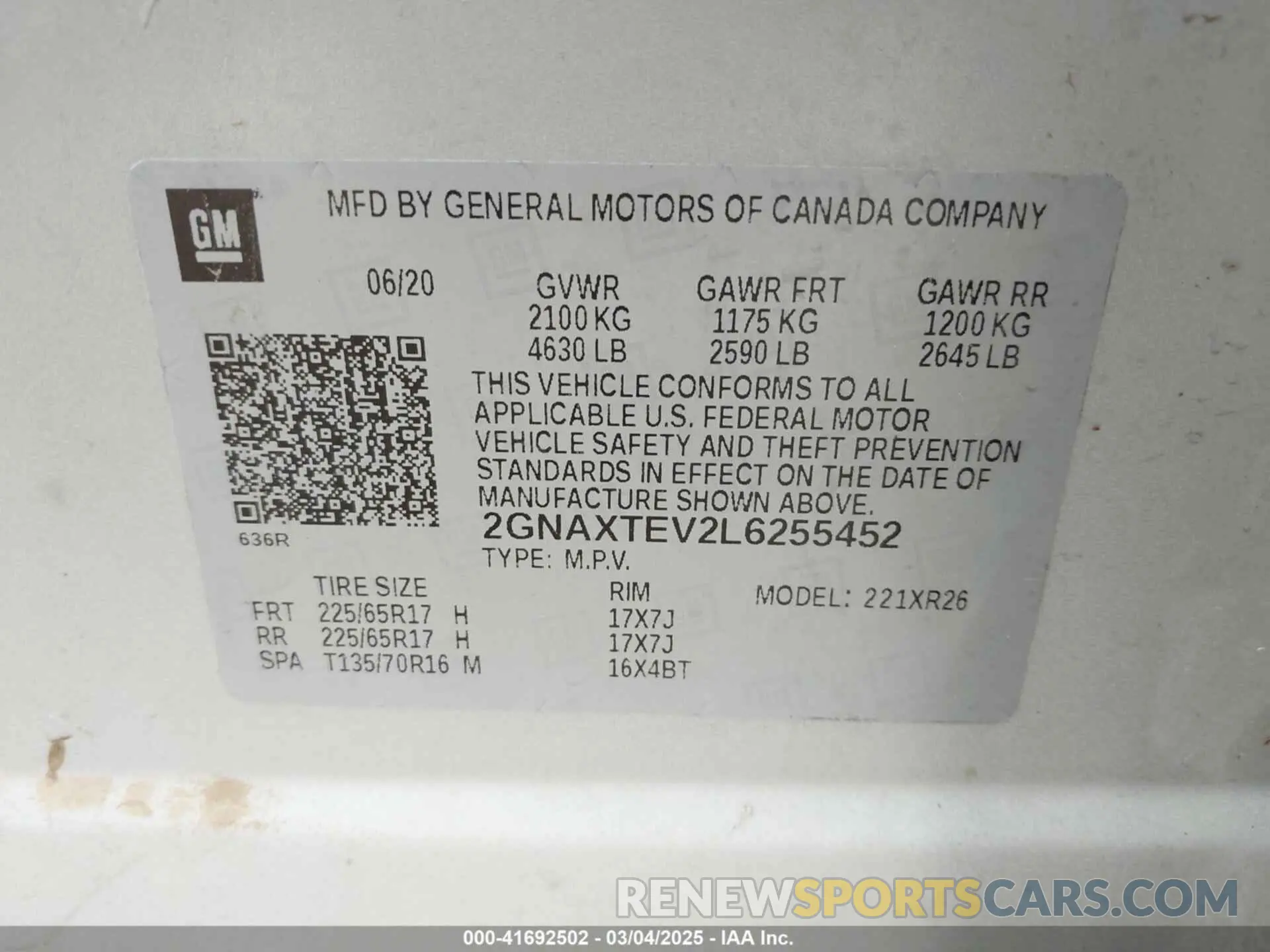 9 Photograph of a damaged car 2GNAXTEV2L6255452 CHEVROLET EQUINOX 2020