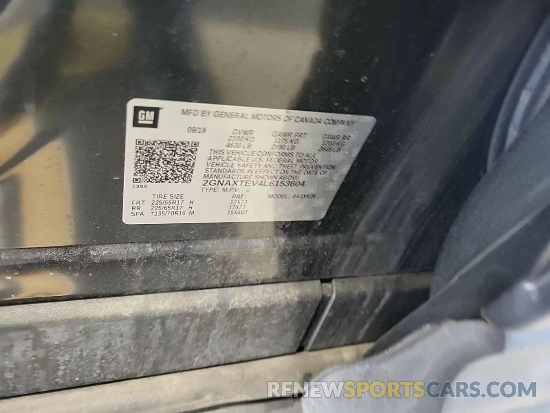 6 Photograph of a damaged car 2GNAXTEV4L6153604 CHEVROLET EQUINOX 2020