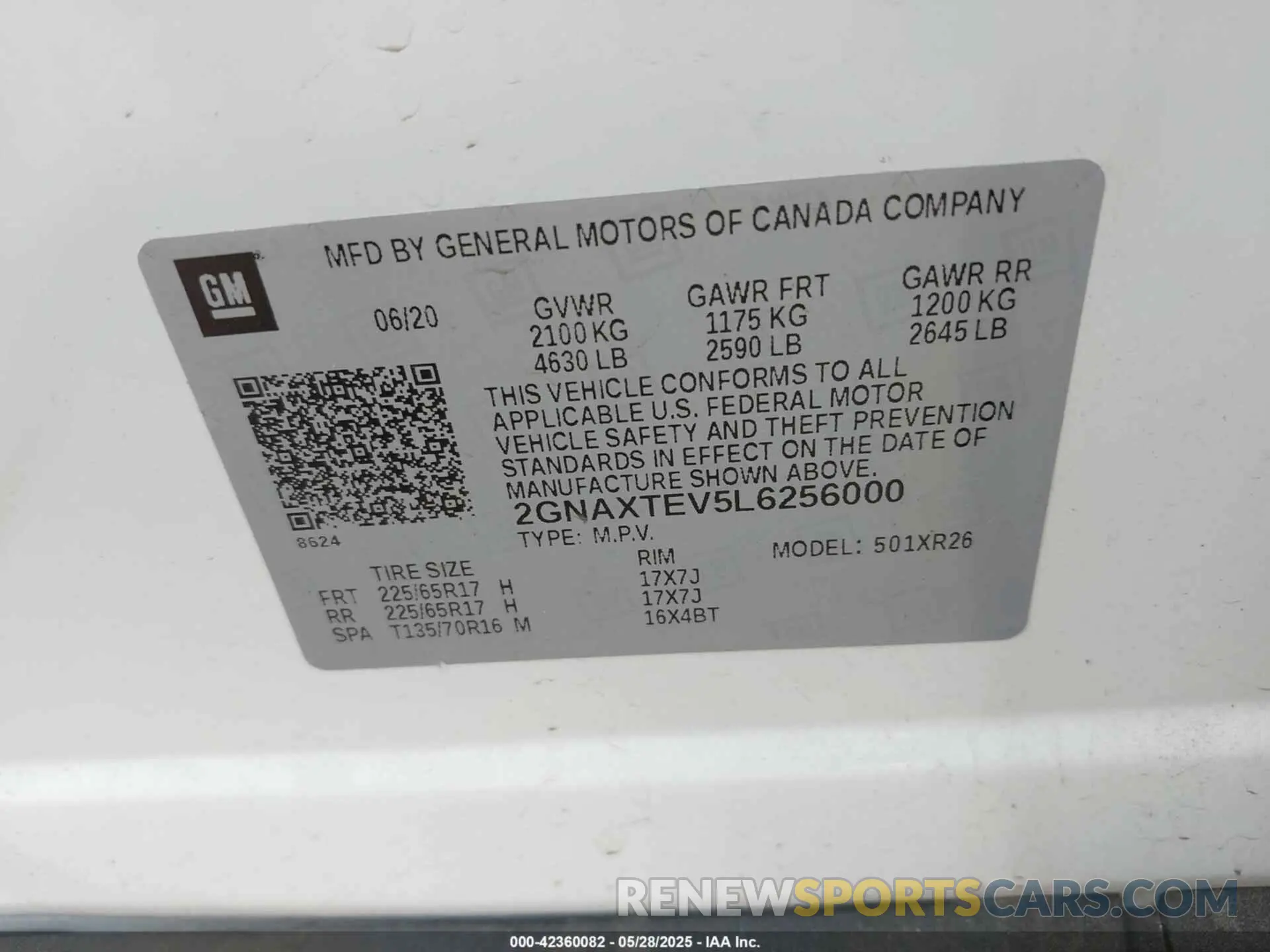 9 Photograph of a damaged car 2GNAXTEV5L6256000 CHEVROLET EQUINOX 2020