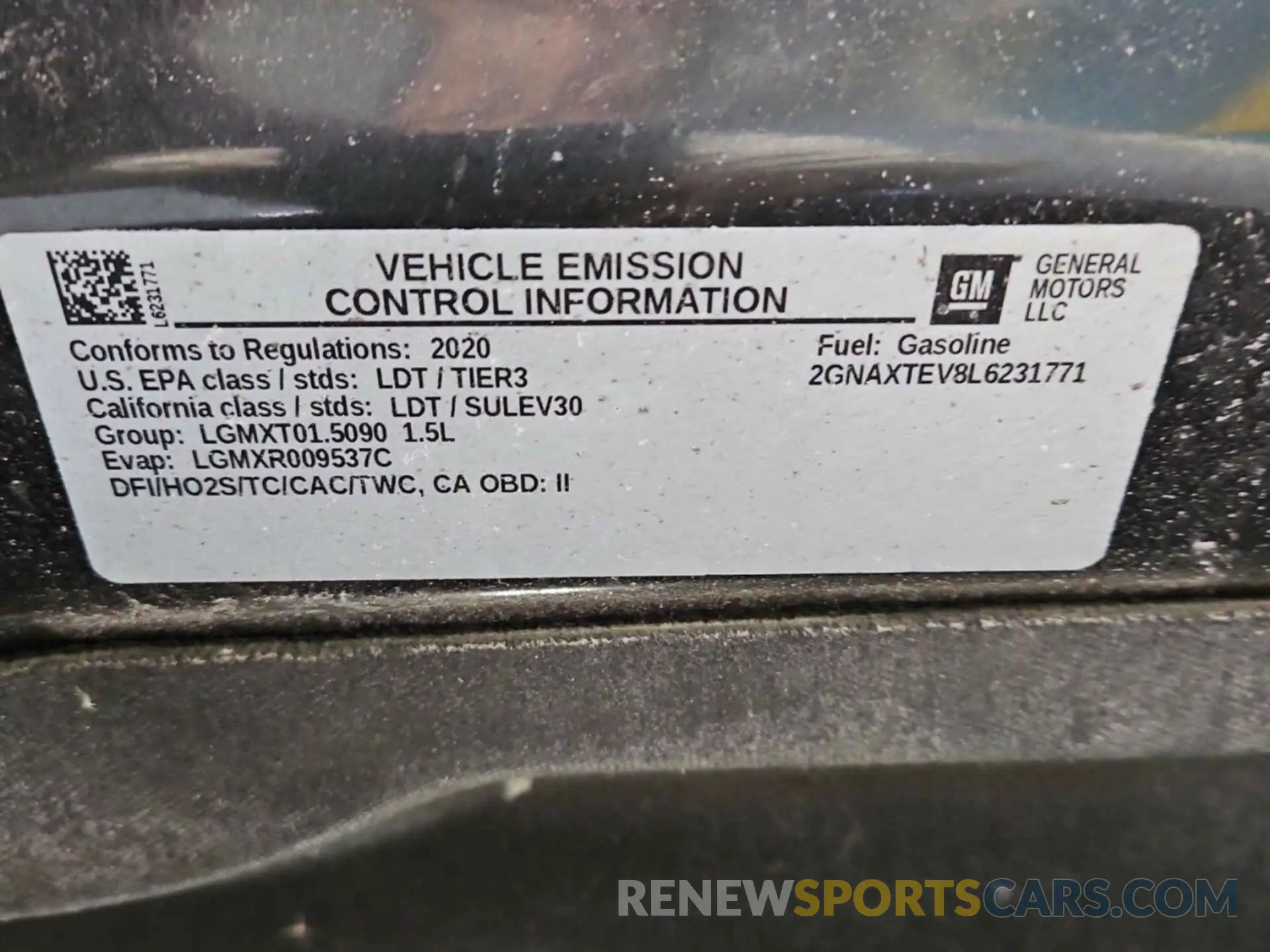3 Photograph of a damaged car 2GNAXTEV8L6231771 CHEVROLET EQUINOX 2020