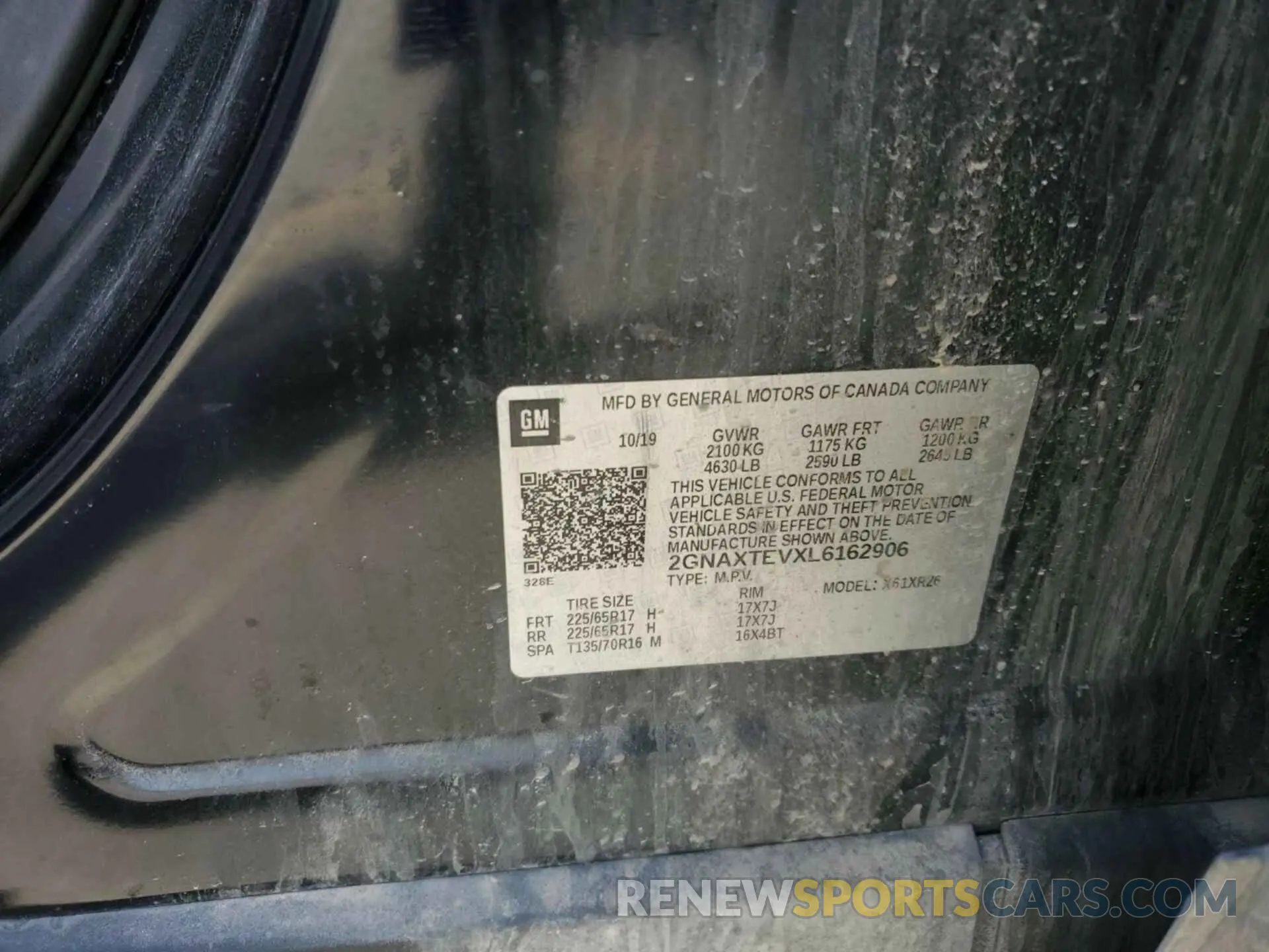 9 Photograph of a damaged car 2GNAXTEVXL6162906 CHEVROLET EQUINOX 2020