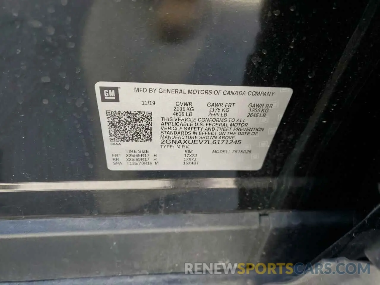 15 Photograph of a damaged car 2GNAXUEV7L6171245 CHEVROLET EQUINOX 2020