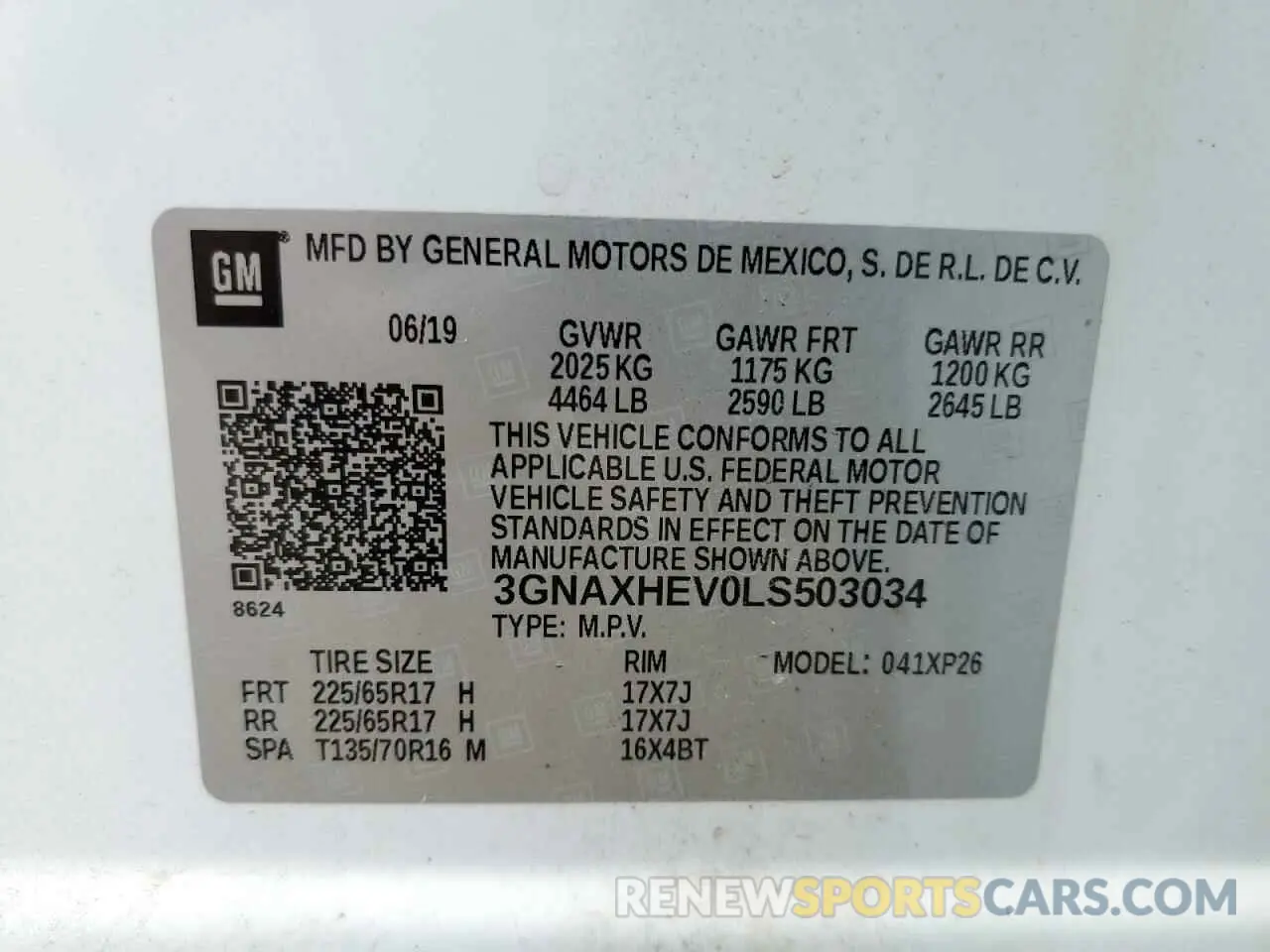 15 Photograph of a damaged car 3GNAXHEV0LS503034 CHEVROLET EQUINOX 2020