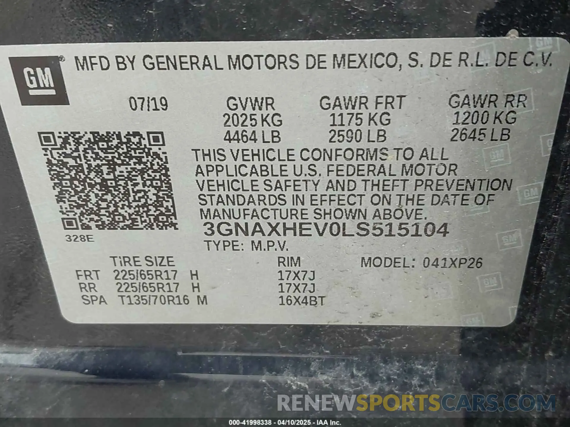 9 Photograph of a damaged car 3GNAXHEV0LS515104 CHEVROLET EQUINOX 2020