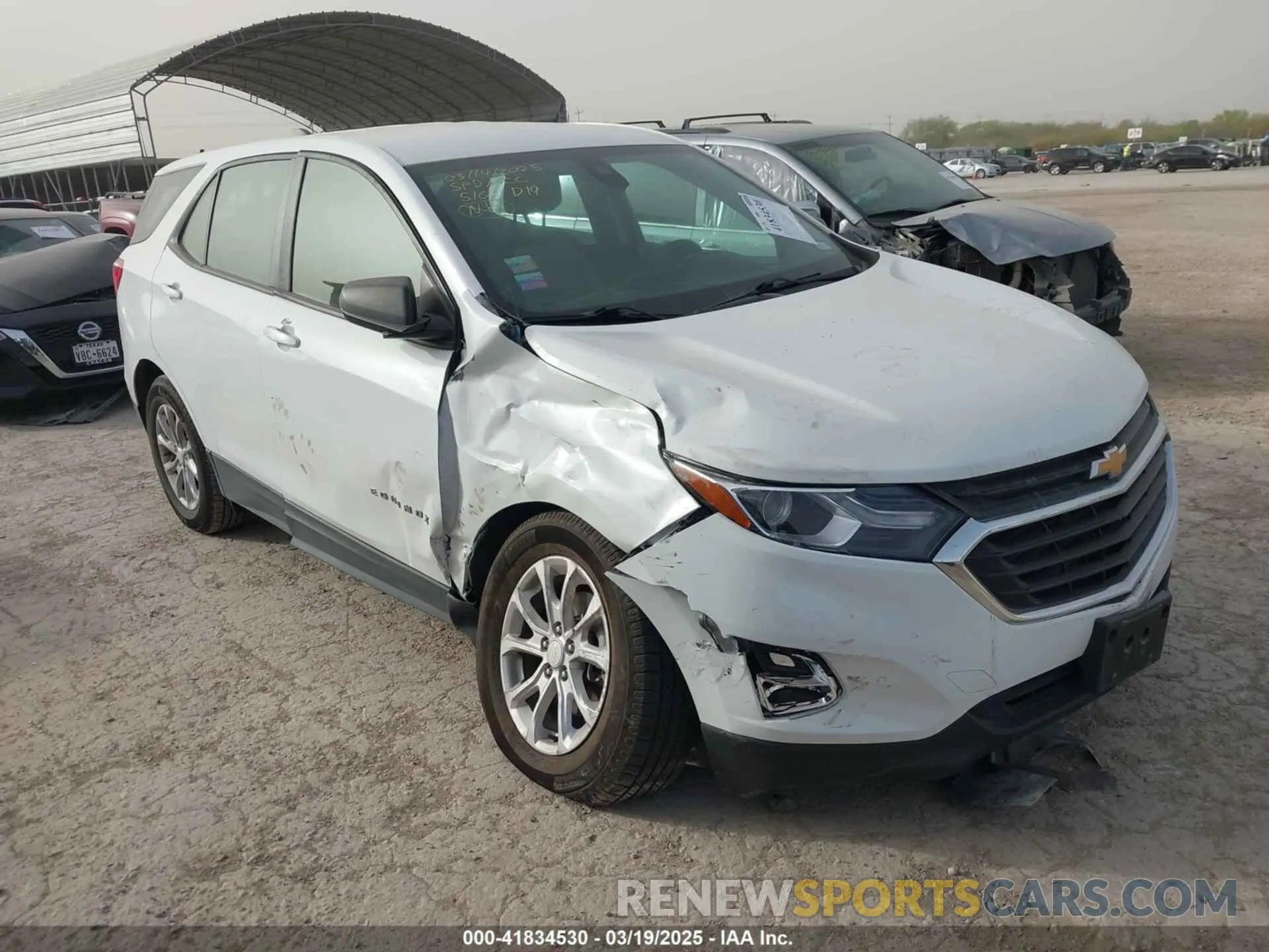 1 Photograph of a damaged car 3GNAXHEV0LS591907 CHEVROLET EQUINOX 2020