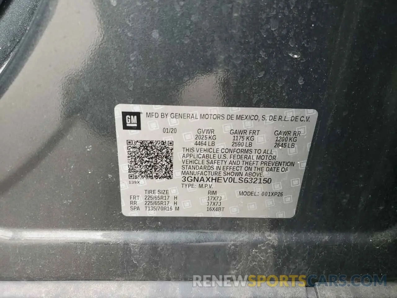 13 Photograph of a damaged car 3GNAXHEV0LS632150 CHEVROLET EQUINOX 2020