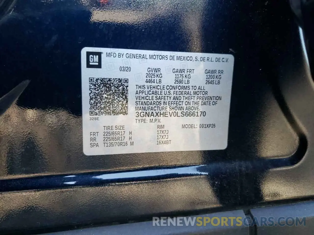 13 Photograph of a damaged car 3GNAXHEV0LS666170 CHEVROLET EQUINOX 2020