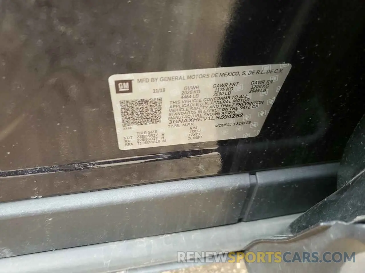 12 Photograph of a damaged car 3GNAXHEV1LS594282 CHEVROLET EQUINOX 2020