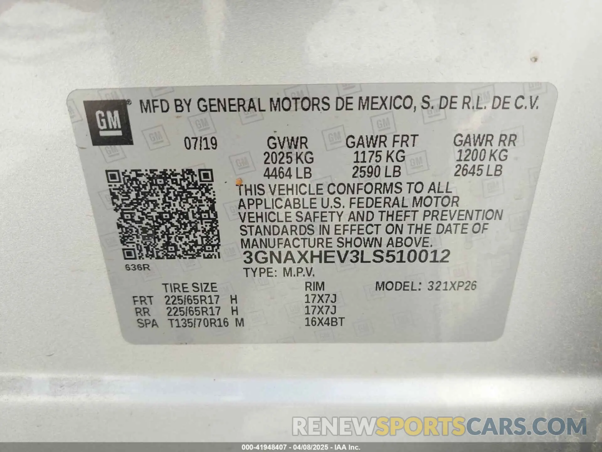 9 Photograph of a damaged car 3GNAXHEV3LS510012 CHEVROLET EQUINOX 2020