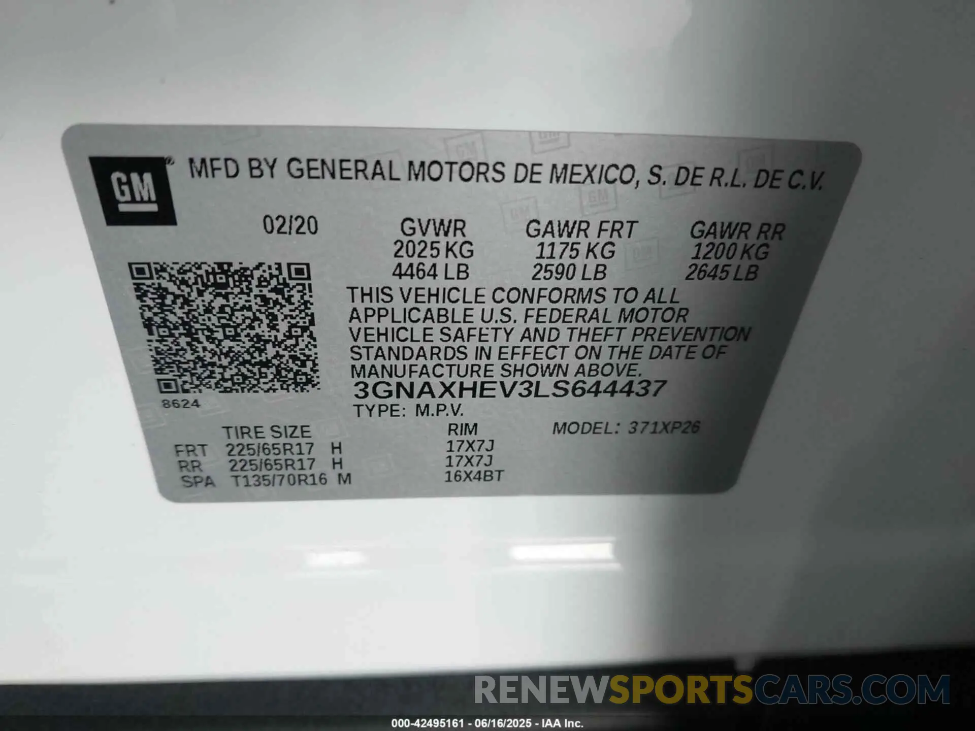 9 Photograph of a damaged car 3GNAXHEV3LS644437 CHEVROLET EQUINOX 2020