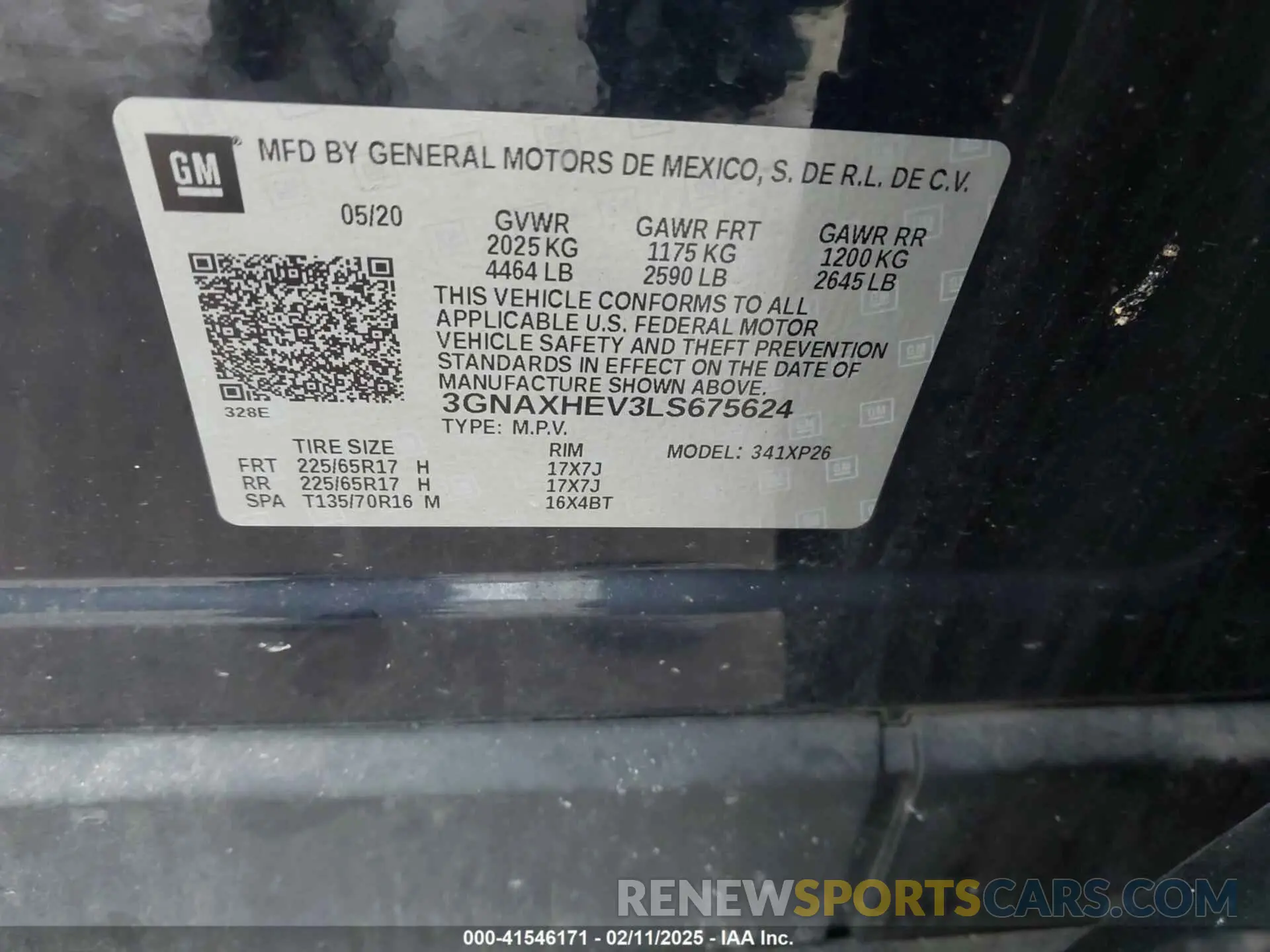 9 Photograph of a damaged car 3GNAXHEV3LS675624 CHEVROLET EQUINOX 2020