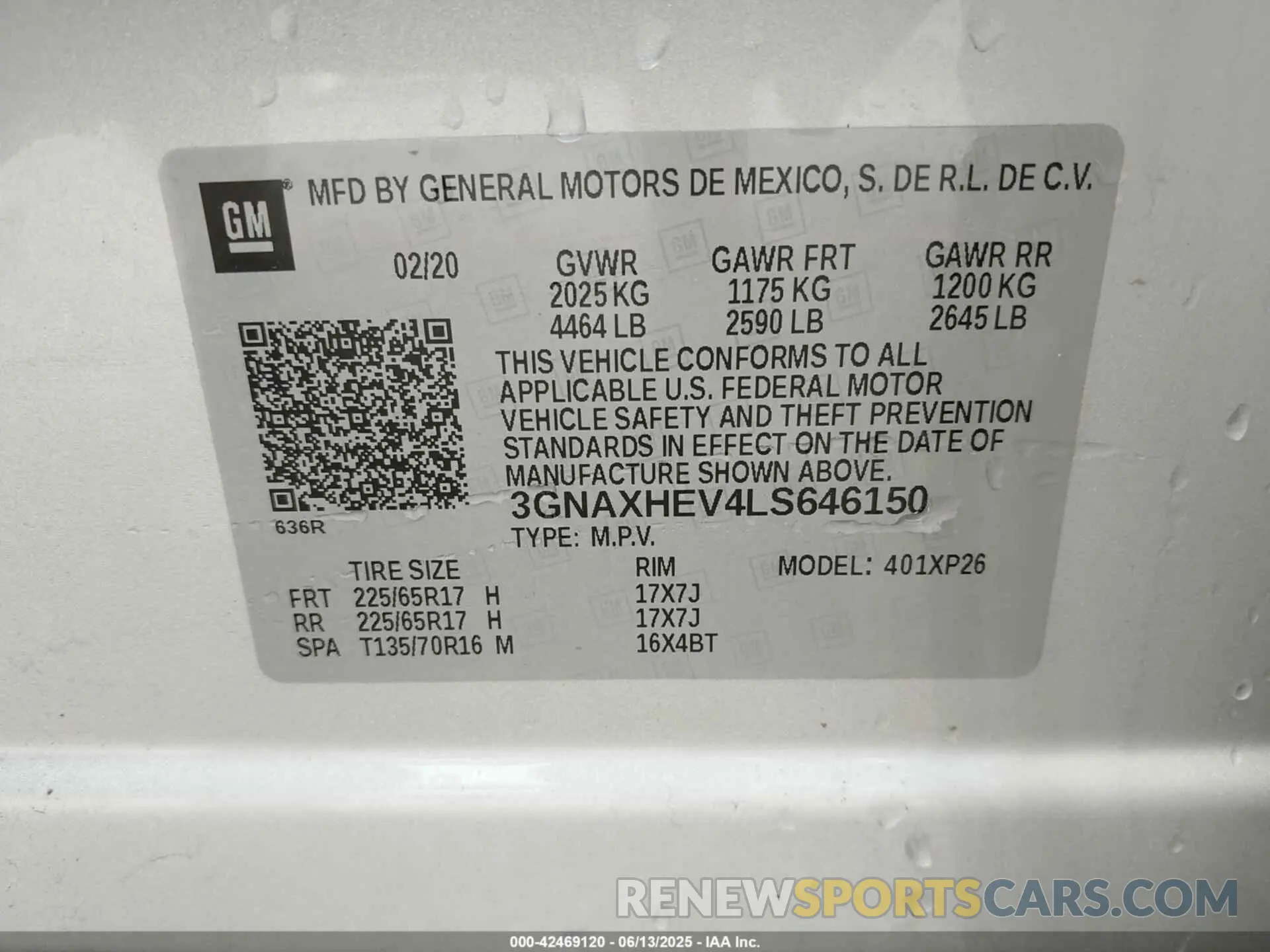 9 Photograph of a damaged car 3GNAXHEV4LS646150 CHEVROLET EQUINOX 2020