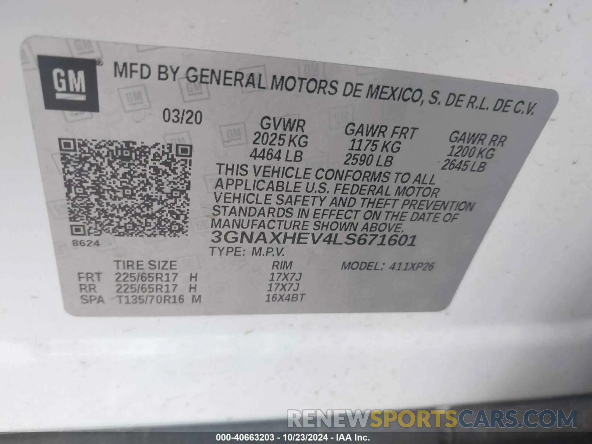 9 Photograph of a damaged car 3GNAXHEV4LS671601 CHEVROLET EQUINOX 2020