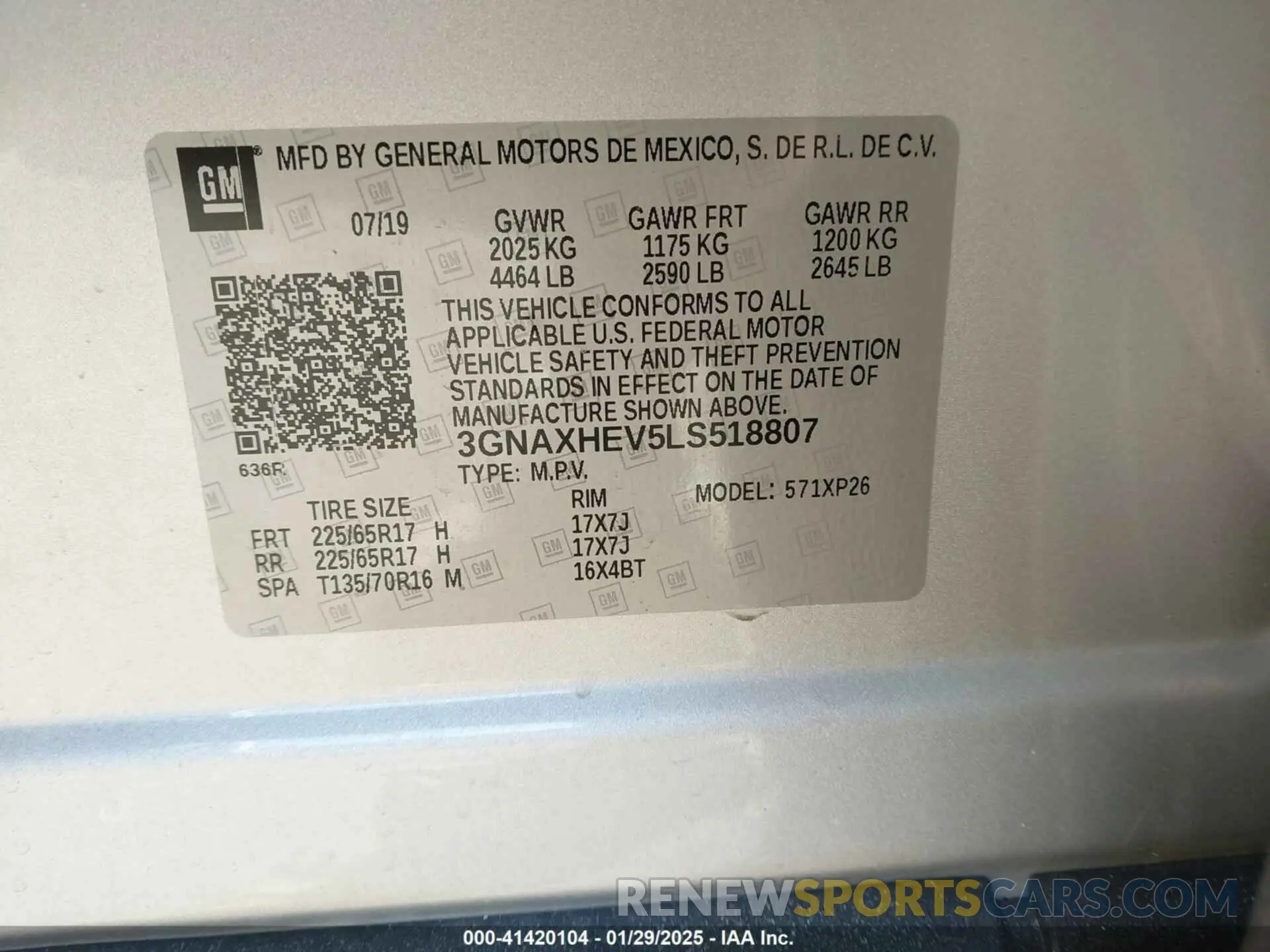 9 Photograph of a damaged car 3GNAXHEV5LS518807 CHEVROLET EQUINOX 2020