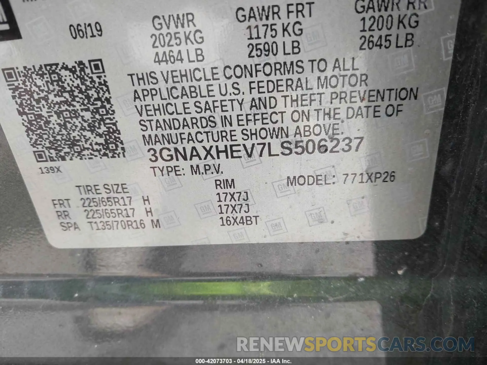 9 Photograph of a damaged car 3GNAXHEV7LS506237 CHEVROLET EQUINOX 2020