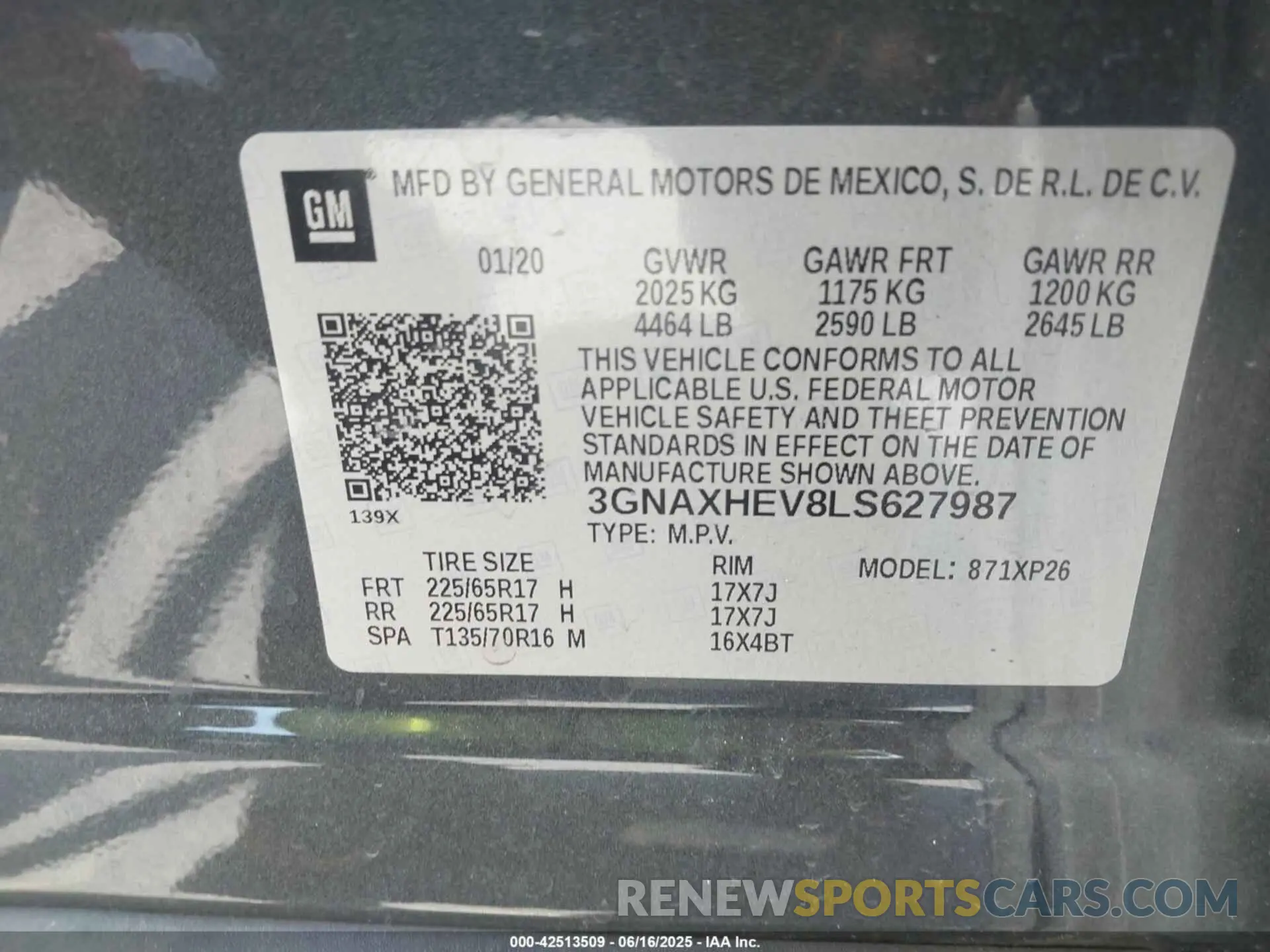 9 Photograph of a damaged car 3GNAXHEV8LS627987 CHEVROLET EQUINOX 2020