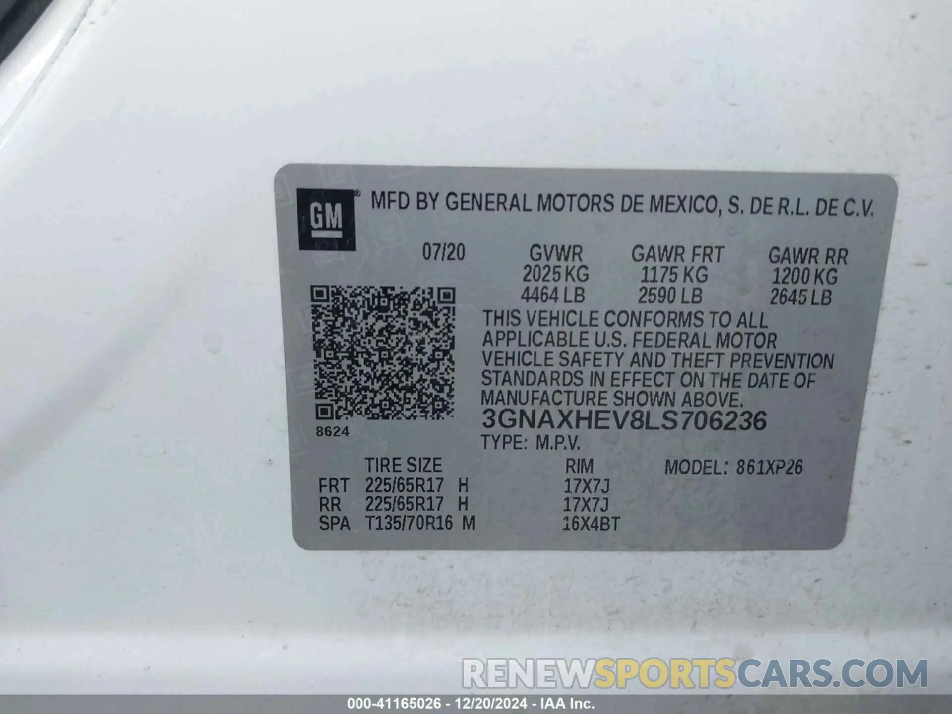 9 Photograph of a damaged car 3GNAXHEV8LS706236 CHEVROLET EQUINOX 2020