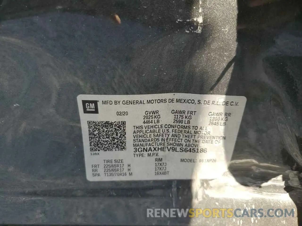 15 Photograph of a damaged car 3GNAXHEV9LS645186 CHEVROLET EQUINOX 2020