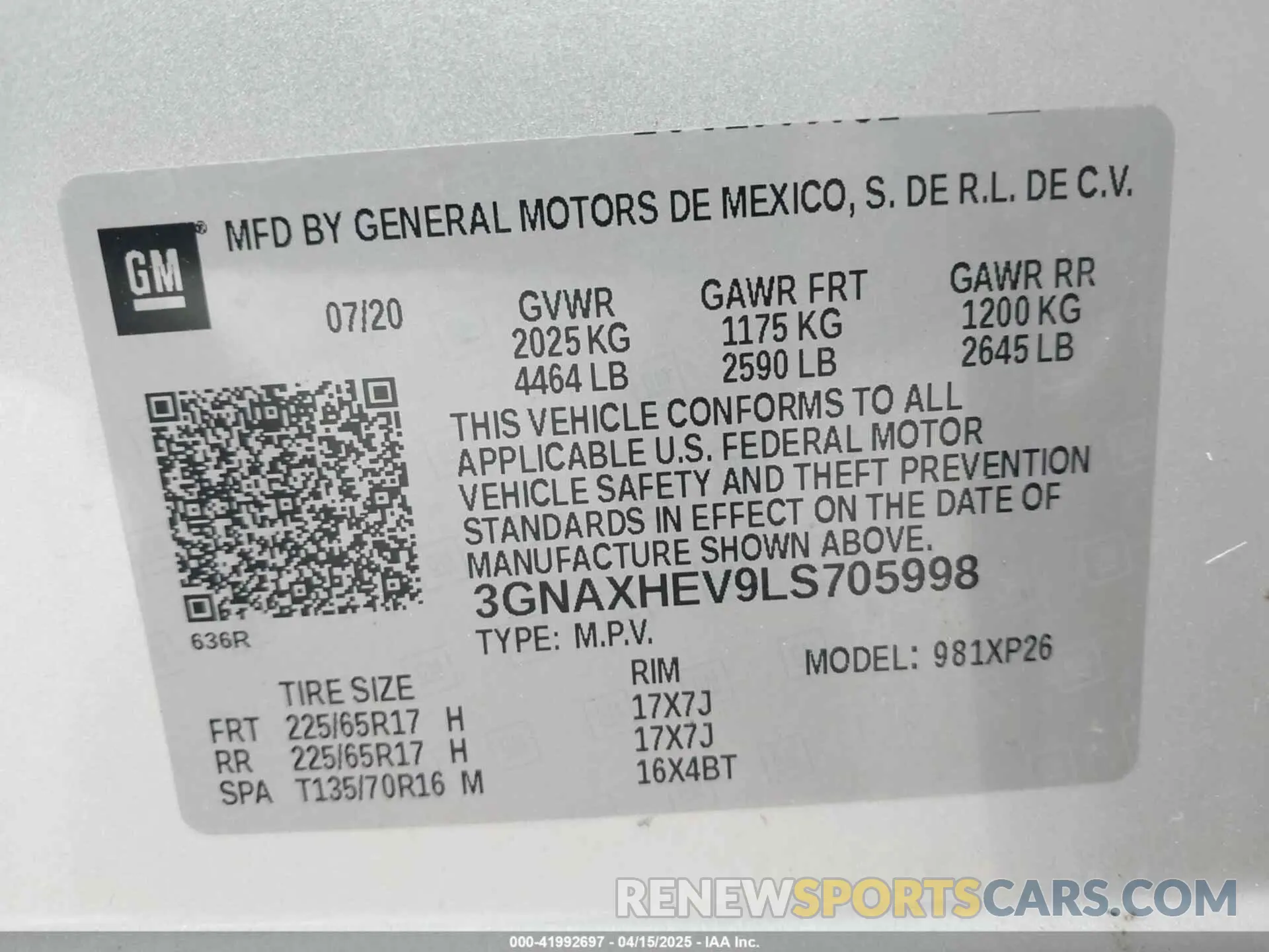 9 Photograph of a damaged car 3GNAXHEV9LS705998 CHEVROLET EQUINOX 2020
