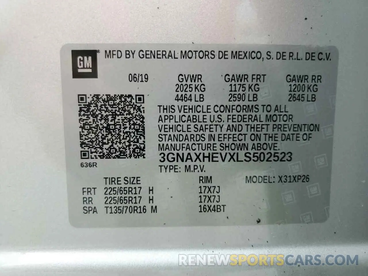 13 Photograph of a damaged car 3GNAXHEVXLS502523 CHEVROLET EQUINOX 2020