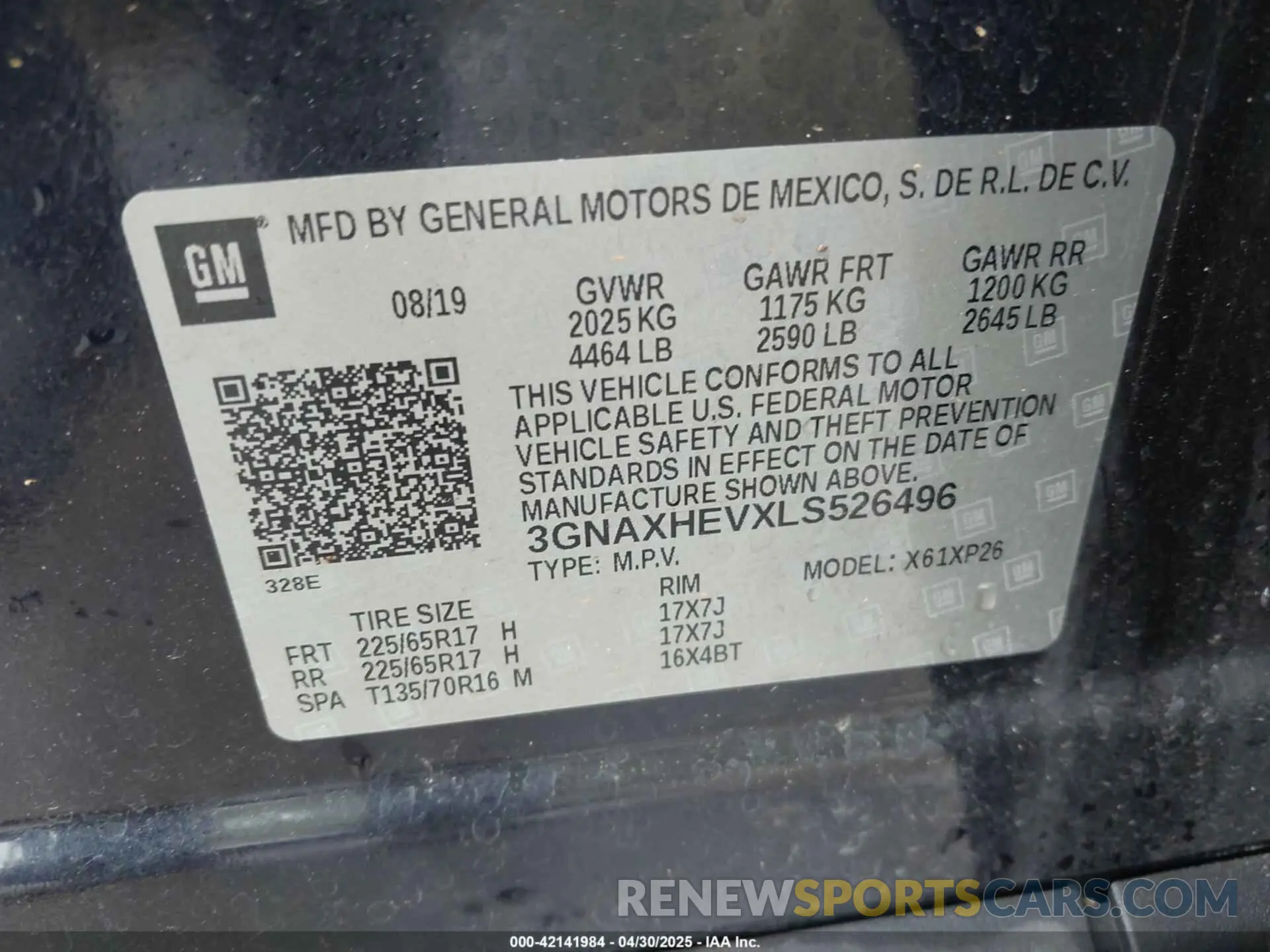 9 Photograph of a damaged car 3GNAXHEVXLS526496 CHEVROLET EQUINOX 2020