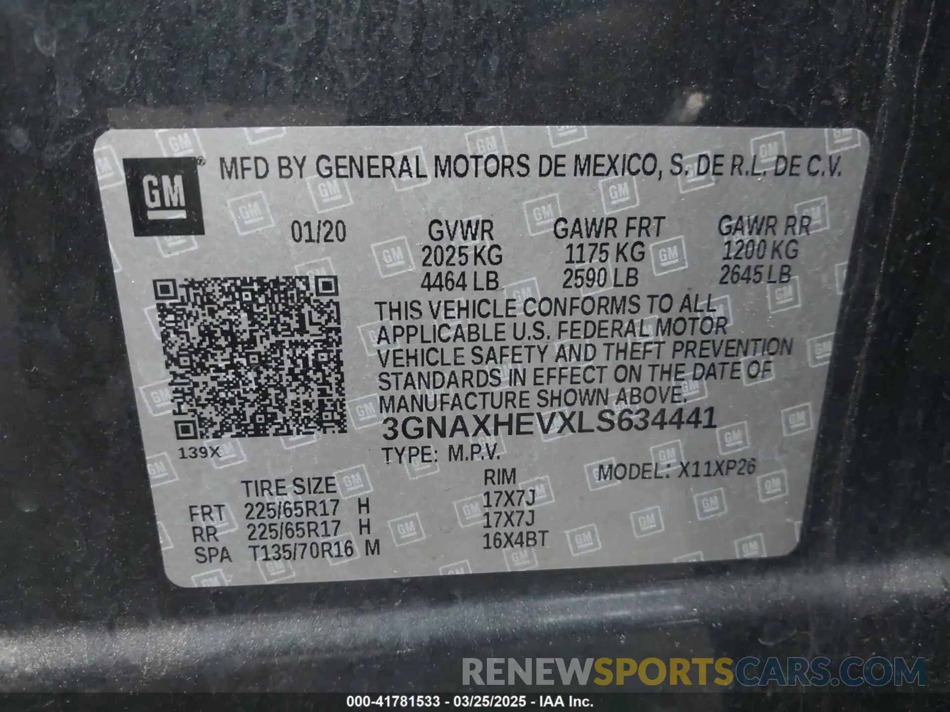 9 Photograph of a damaged car 3GNAXHEVXLS634441 CHEVROLET EQUINOX 2020