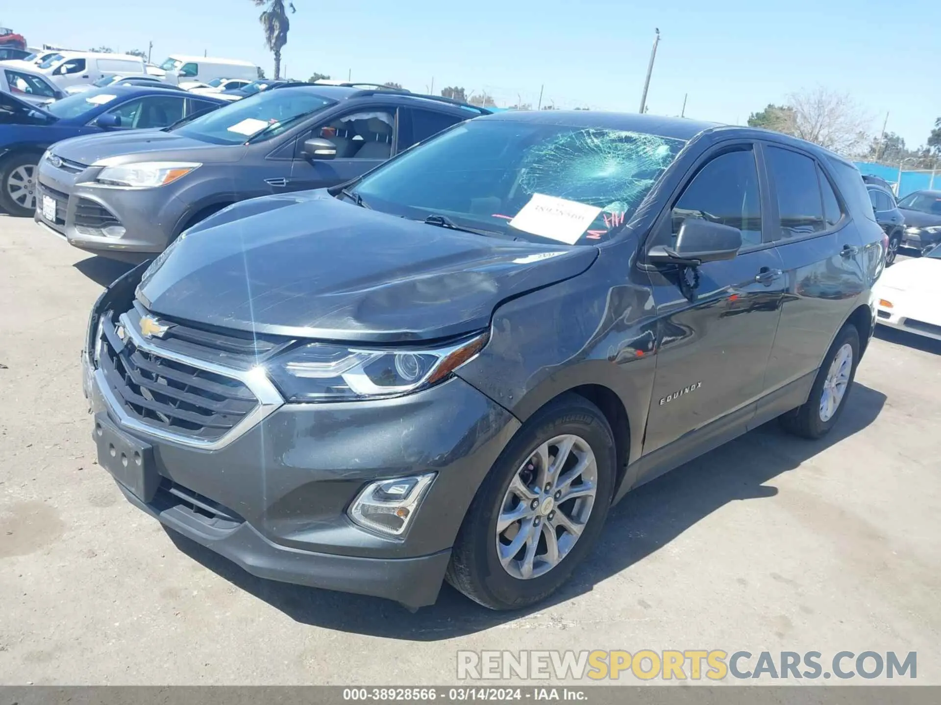 2 Photograph of a damaged car 3GNAXHEVXLS666922 CHEVROLET EQUINOX 2020