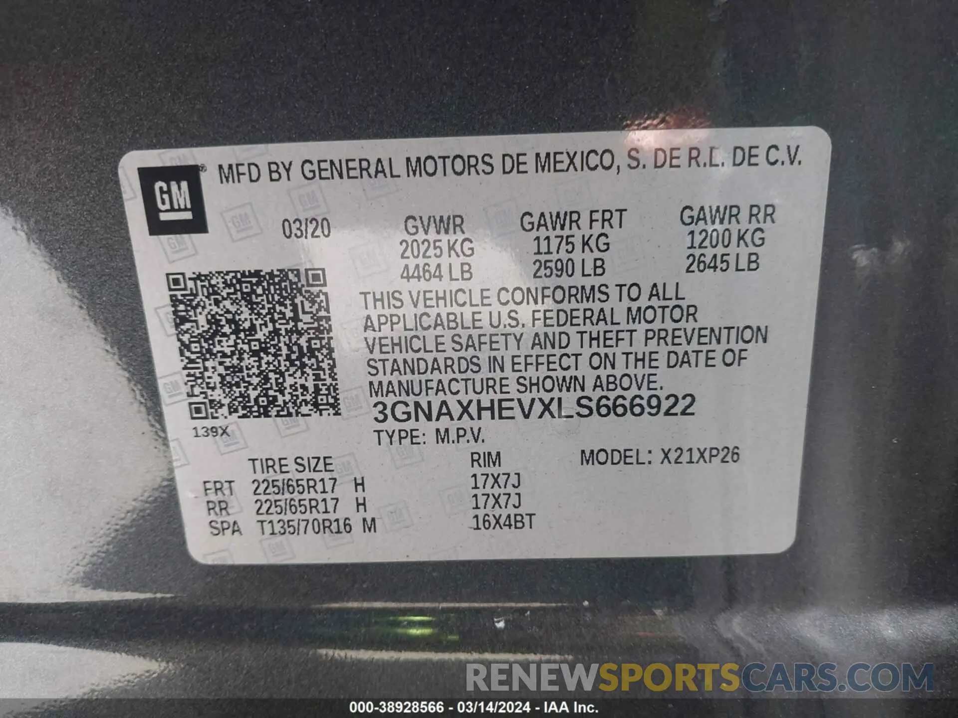 9 Photograph of a damaged car 3GNAXHEVXLS666922 CHEVROLET EQUINOX 2020