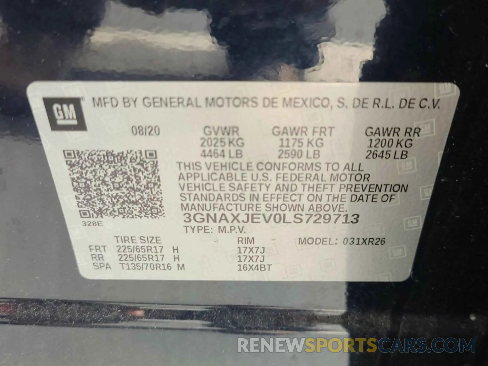 9 Photograph of a damaged car 3GNAXJEV0LS729713 CHEVROLET EQUINOX 2020