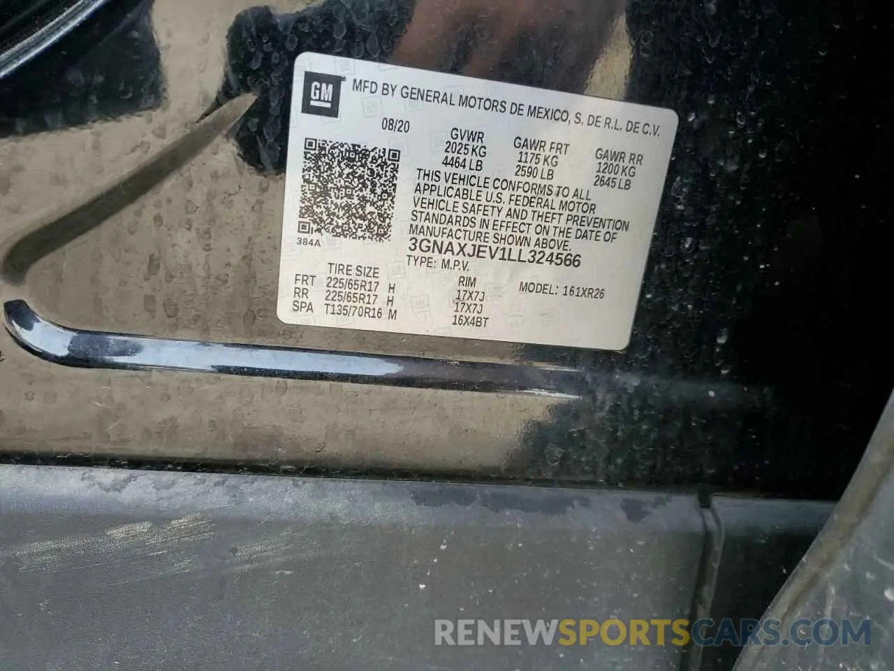 15 Photograph of a damaged car 3GNAXJEV1LL324566 CHEVROLET EQUINOX 2020