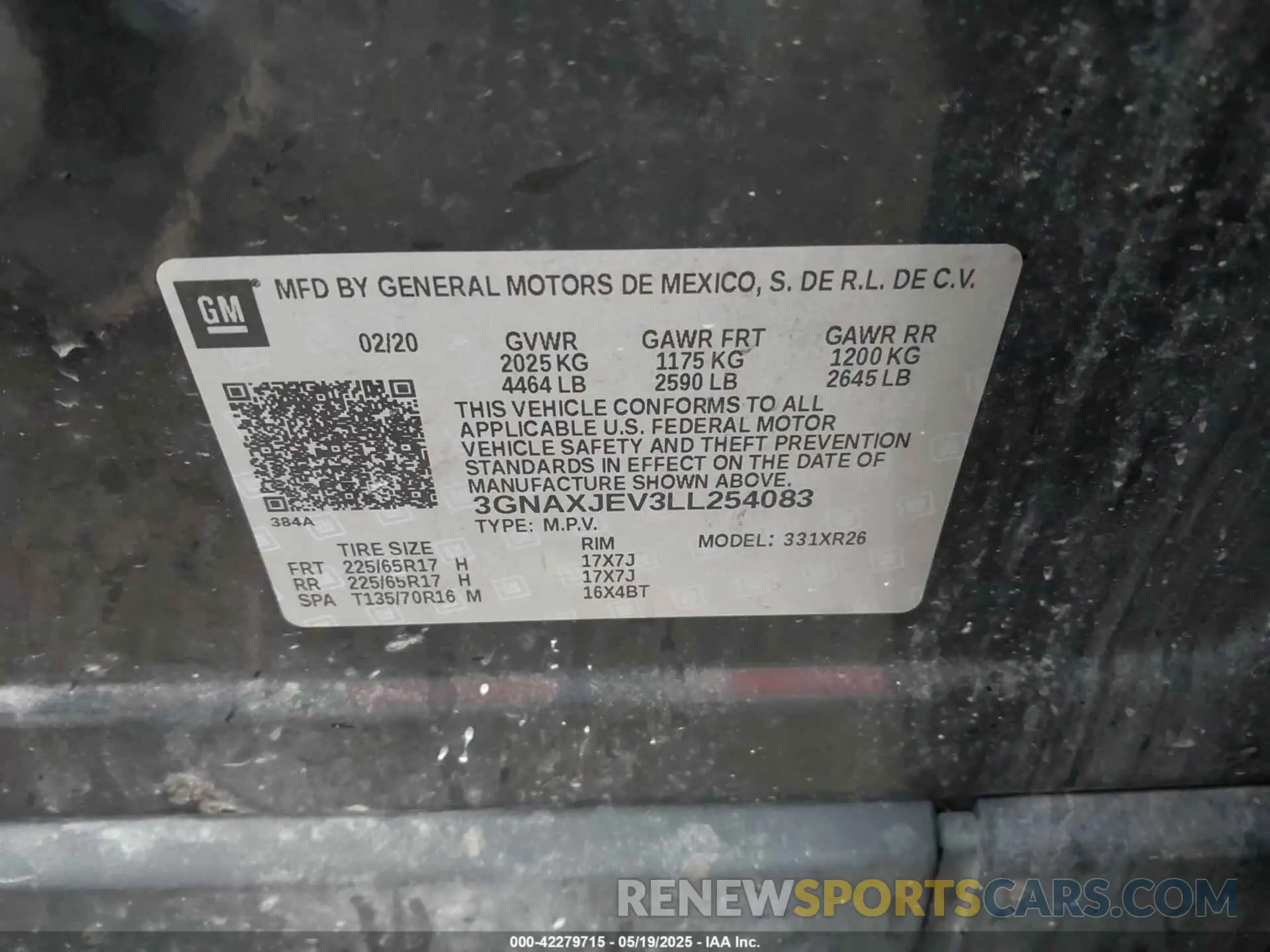 9 Photograph of a damaged car 3GNAXJEV3LL254083 CHEVROLET EQUINOX 2020