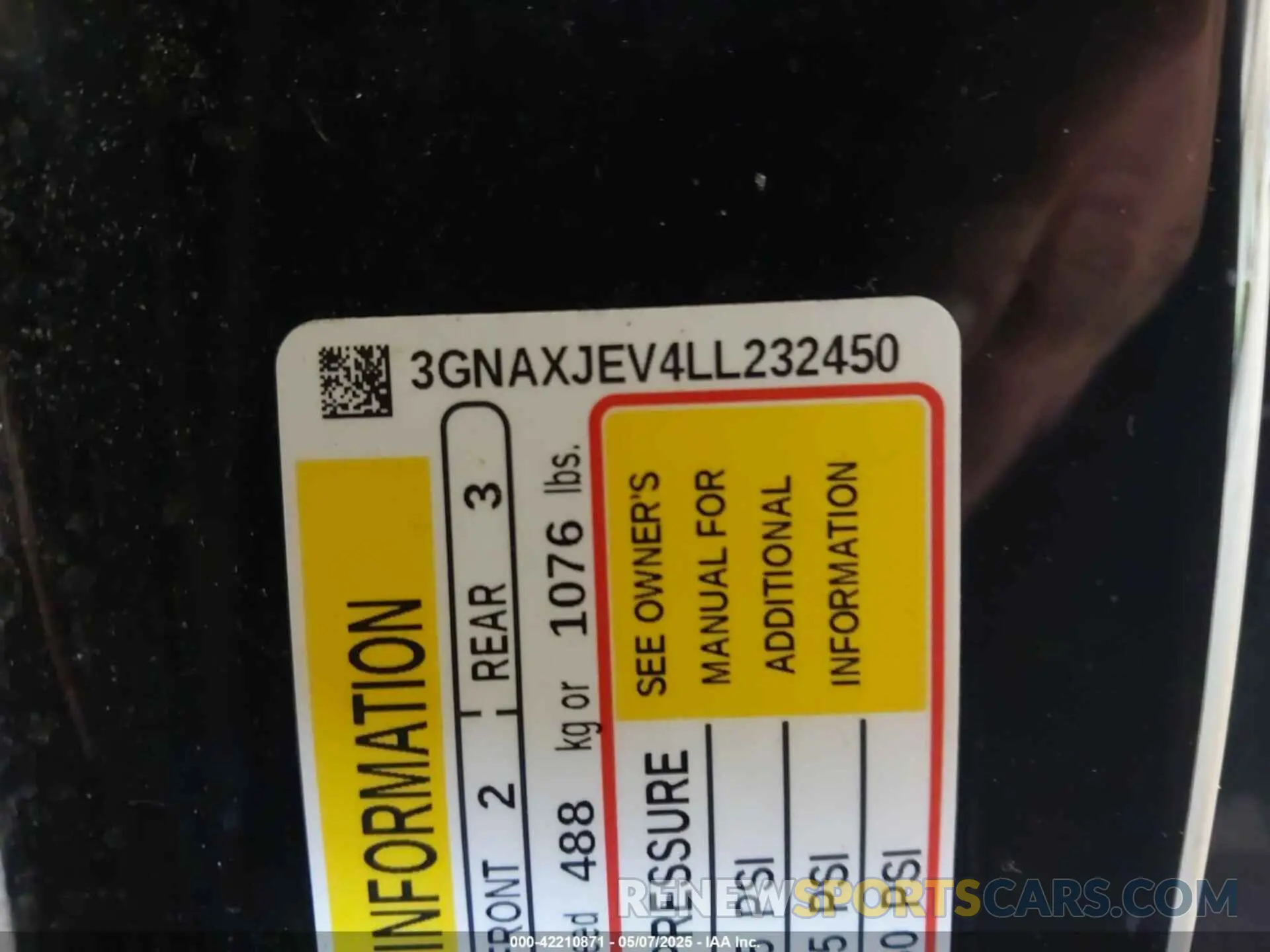 9 Photograph of a damaged car 3GNAXJEV4LL232450 CHEVROLET EQUINOX 2020