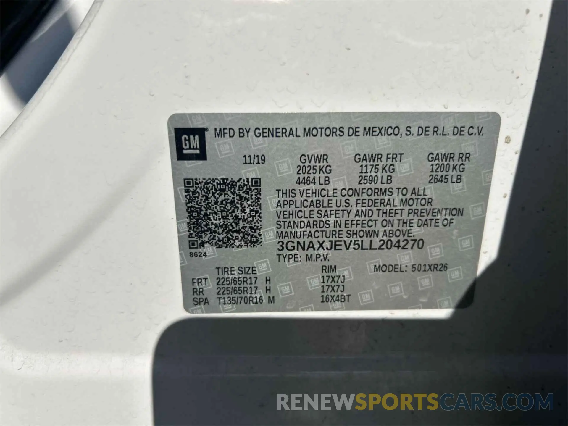 10 Photograph of a damaged car 3GNAXJEV5LL204270 CHEVROLET EQUINOX 2020