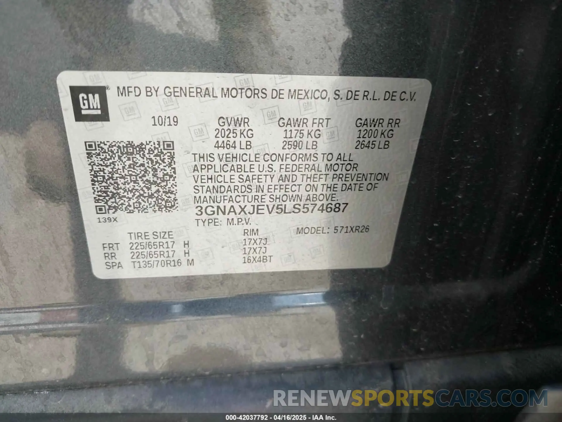 9 Photograph of a damaged car 3GNAXJEV5LS574687 CHEVROLET EQUINOX 2020