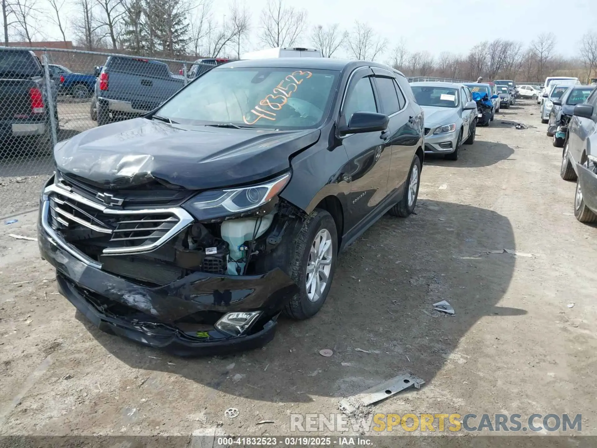 2 Photograph of a damaged car 3GNAXJEVXLL153607 CHEVROLET EQUINOX 2020