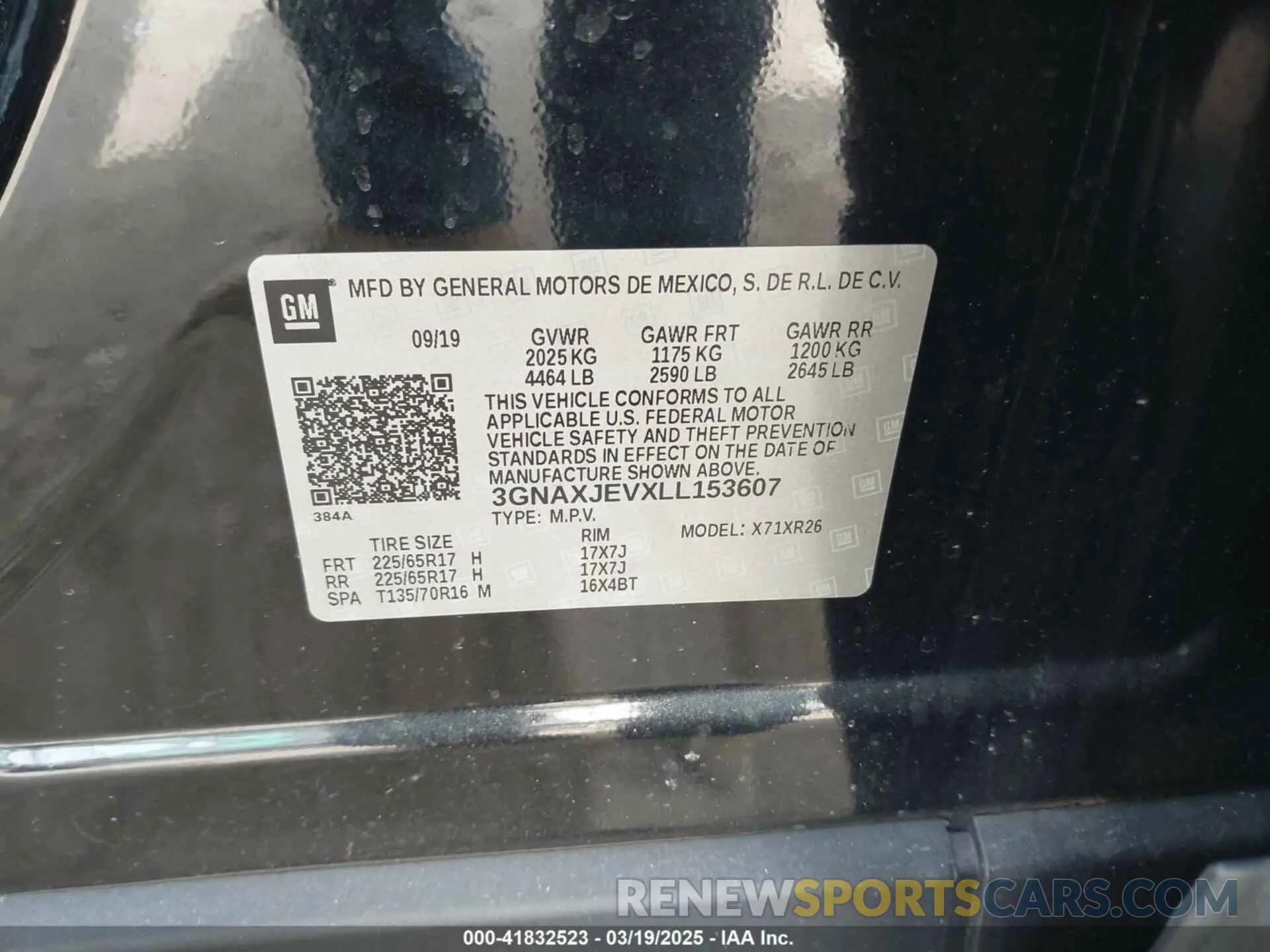 9 Photograph of a damaged car 3GNAXJEVXLL153607 CHEVROLET EQUINOX 2020