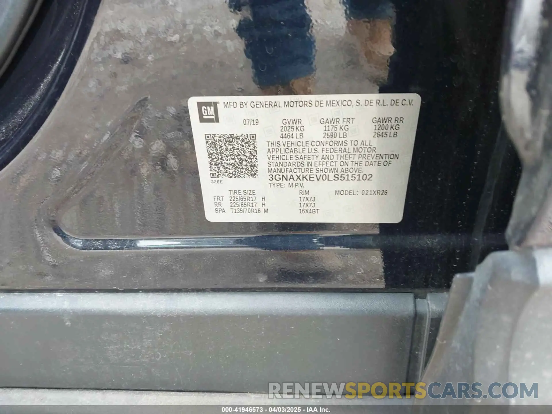 9 Photograph of a damaged car 3GNAXKEV0LS515102 CHEVROLET EQUINOX 2020