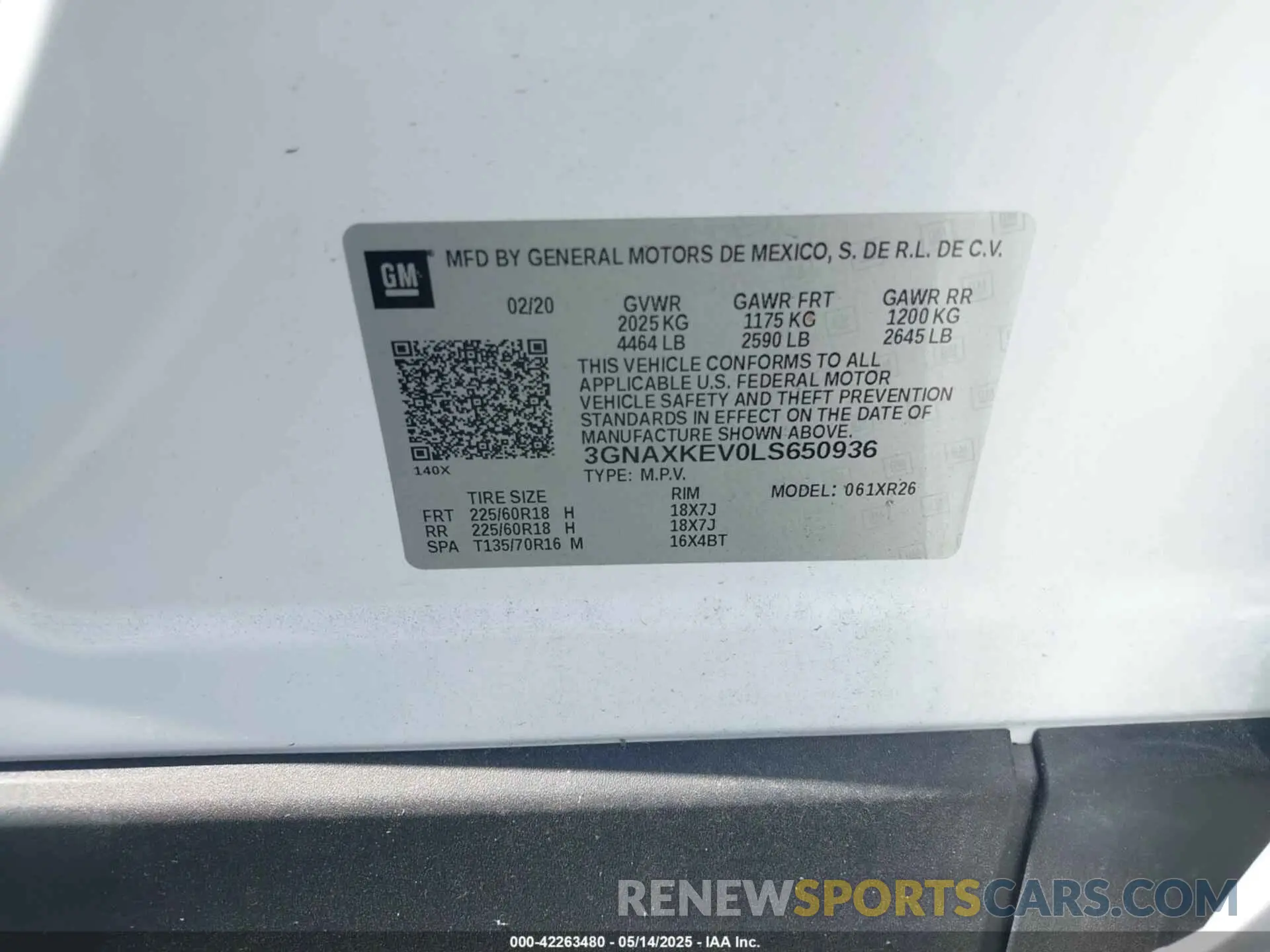 9 Photograph of a damaged car 3GNAXKEV0LS650936 CHEVROLET EQUINOX 2020