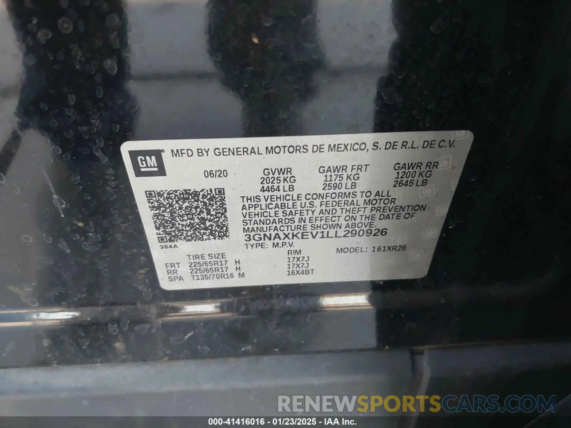 9 Photograph of a damaged car 3GNAXKEV1LL290926 CHEVROLET EQUINOX 2020