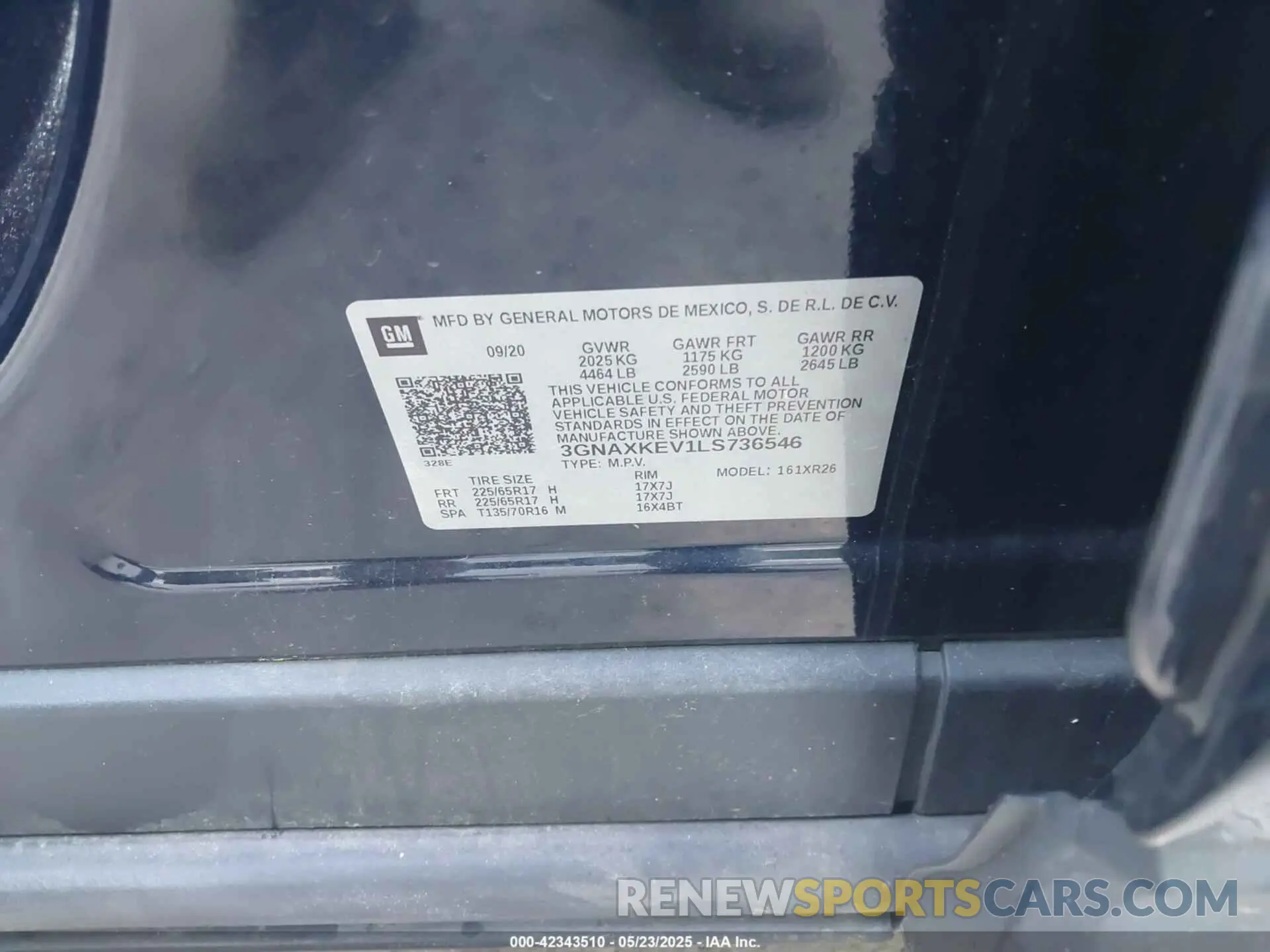9 Photograph of a damaged car 3GNAXKEV1LS736546 CHEVROLET EQUINOX 2020