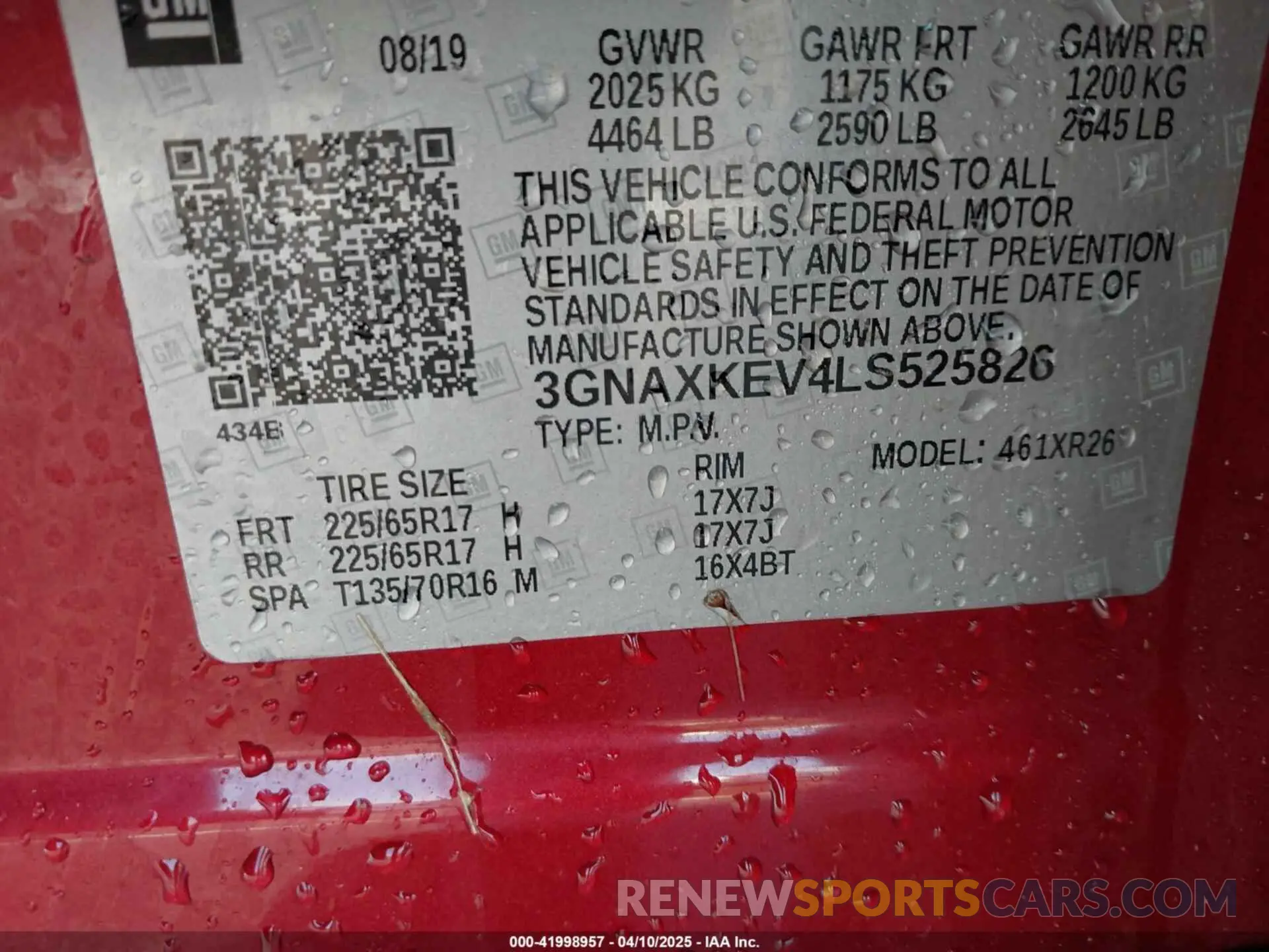 9 Photograph of a damaged car 3GNAXKEV4LS525826 CHEVROLET EQUINOX 2020