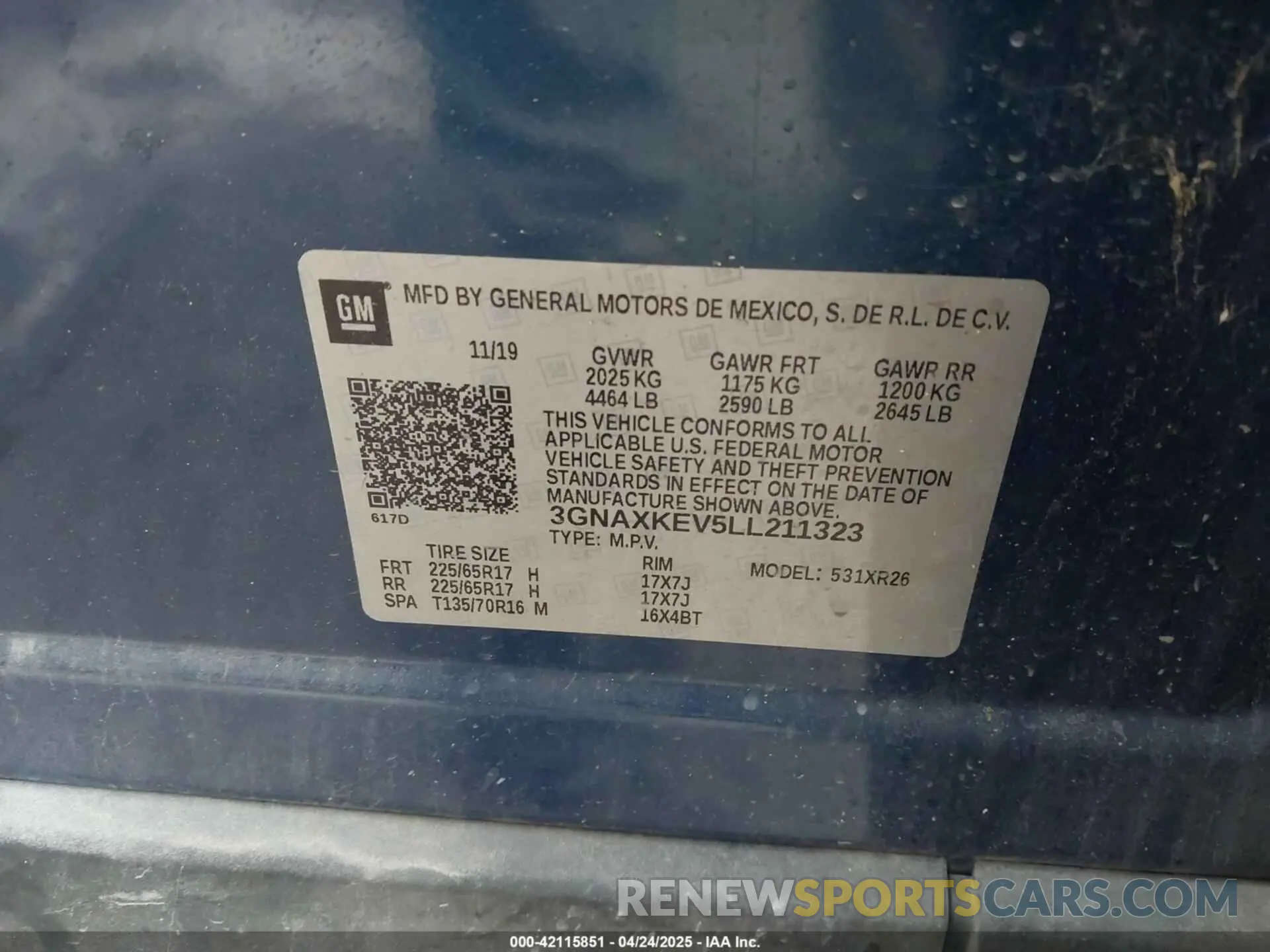 9 Photograph of a damaged car 3GNAXKEV5LL211323 CHEVROLET EQUINOX 2020