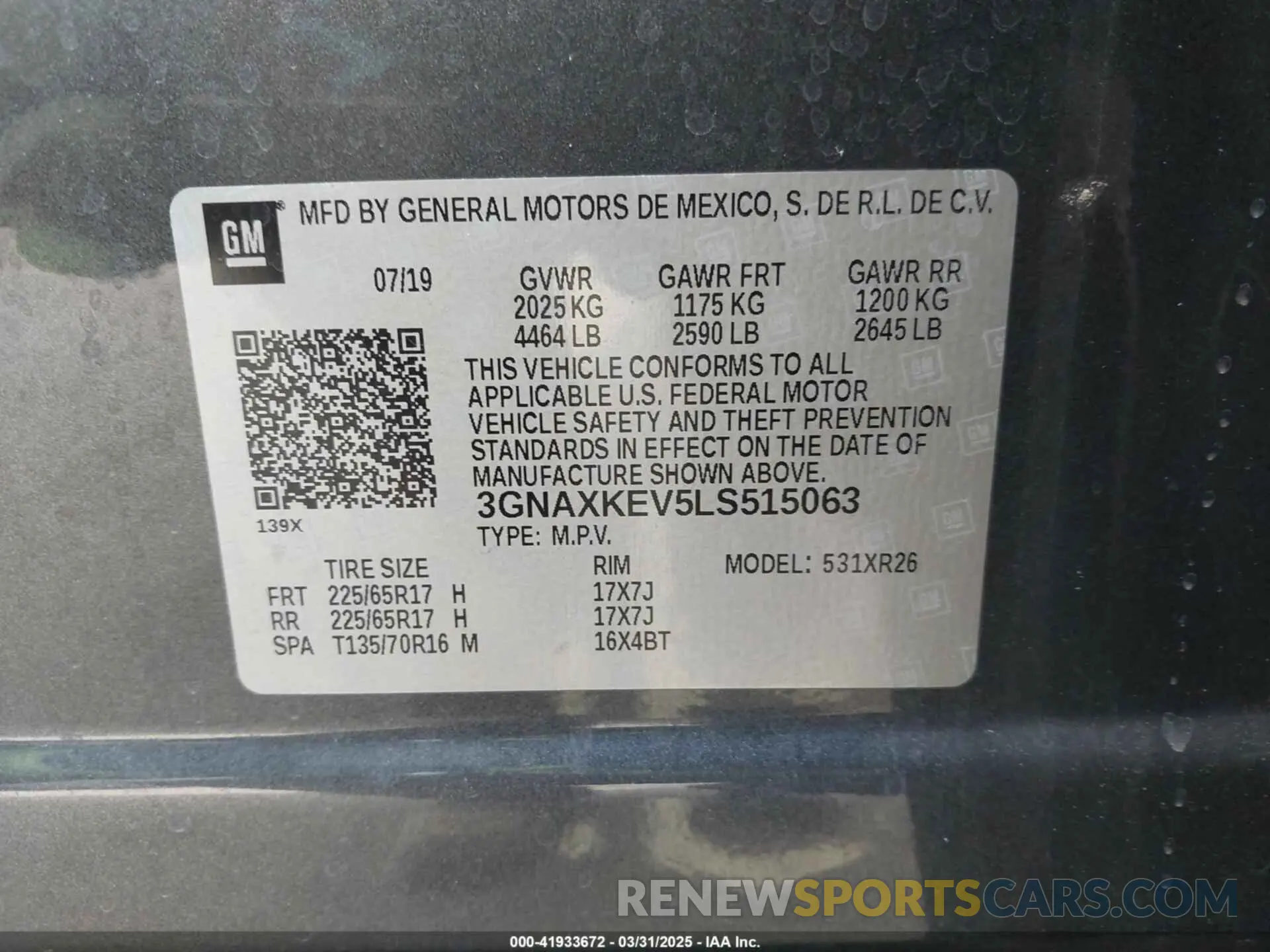 9 Photograph of a damaged car 3GNAXKEV5LS515063 CHEVROLET EQUINOX 2020